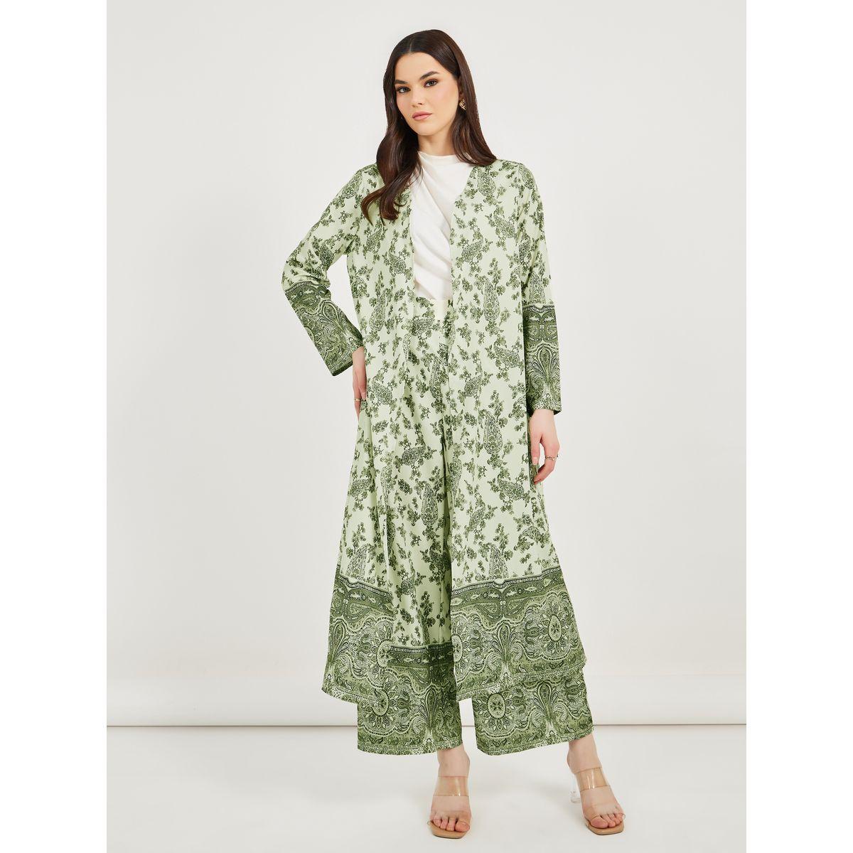Styli All-Over Print Regular Fit Midi Abaya-women-arabicclothing-abayas-image-1