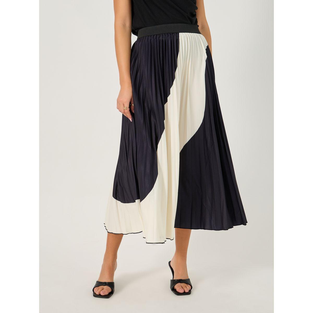 تنورة ميدي بنمط كتل الالوان مع كسرات-women-clothing-bottoms-skirts-image-3