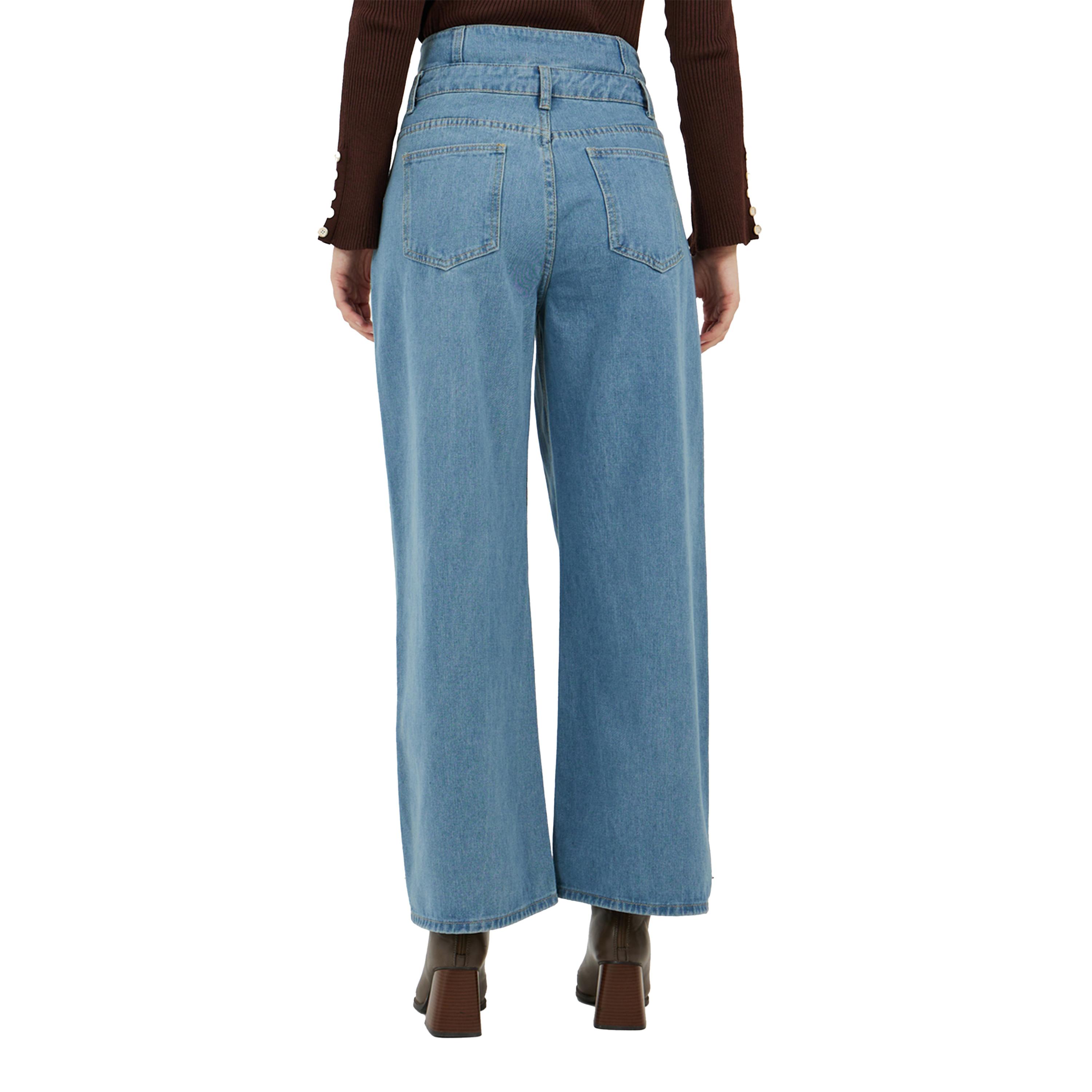 Styli High Rise Double Waistband Pleated Wide Leg Jeans-women-clothing-bottoms-jeans-image-4