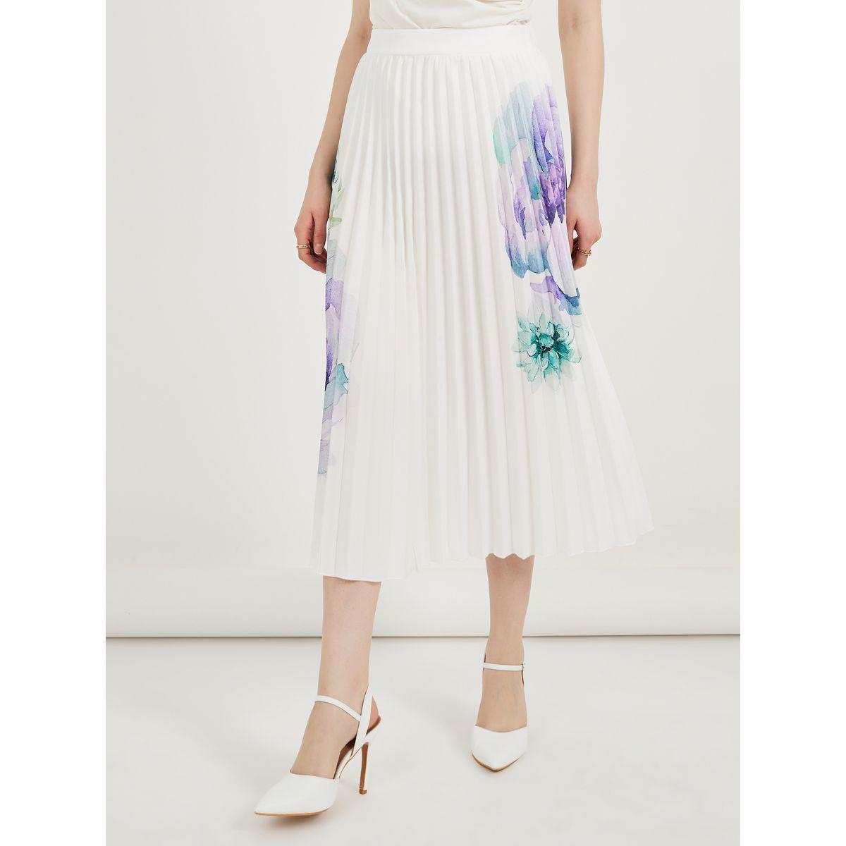 Floral Print Pleated Midi Skirt-women-clothing-bottoms-skirts-image-2