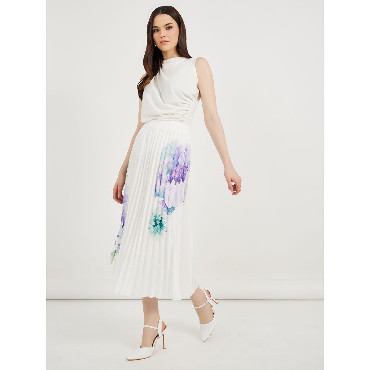 Floral Print Pleated Midi Skirt-women-clothing-bottoms-skirts-image-5