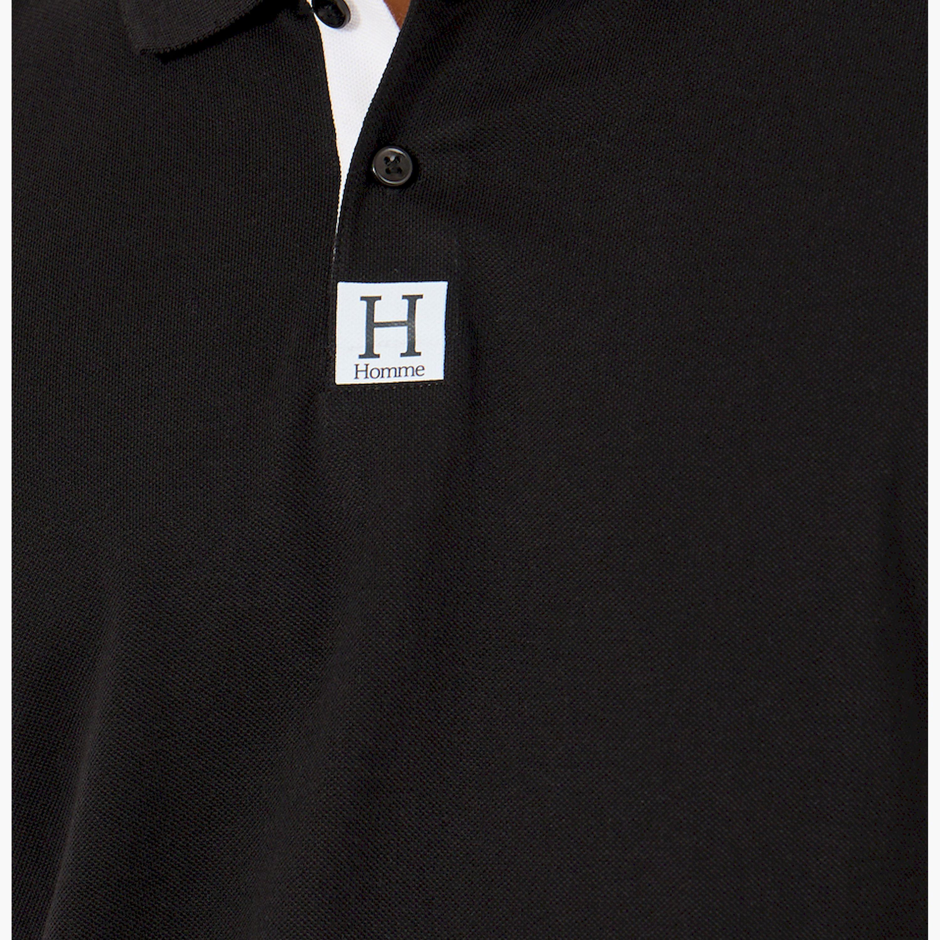 Styli Minimal Print Relaxed Fit Polo T-Shirt with Contrast Placket-men-clothing-tshirtsandpolos-polos-image-3