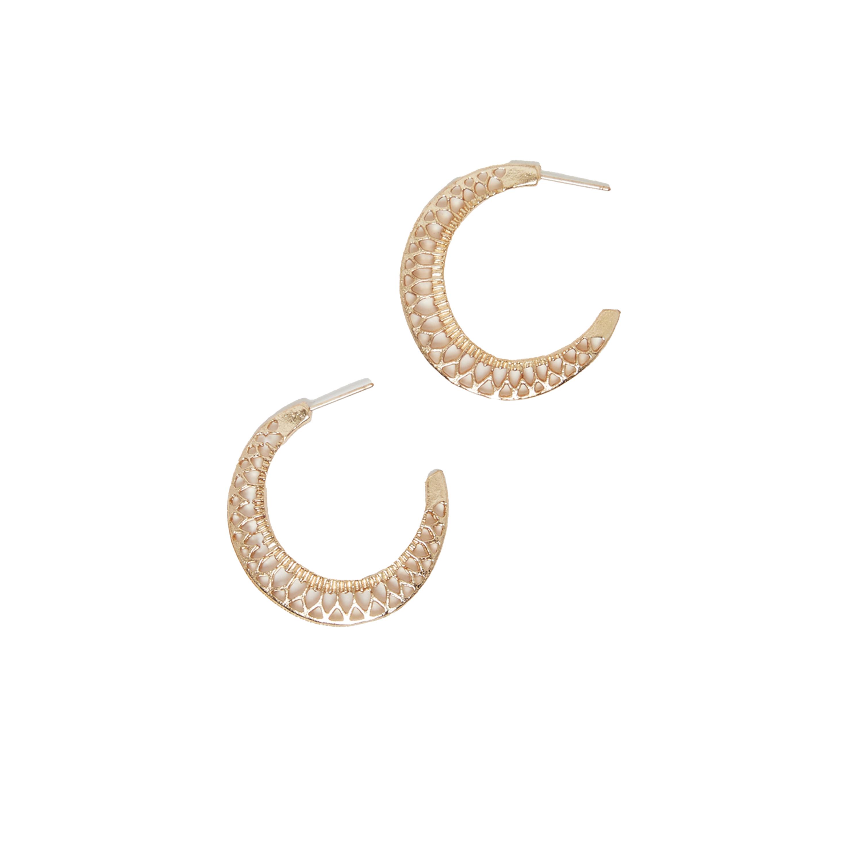 Styli Textured Moon Earrings-women-watchesandjewellery-jewellery-earrings-image-1