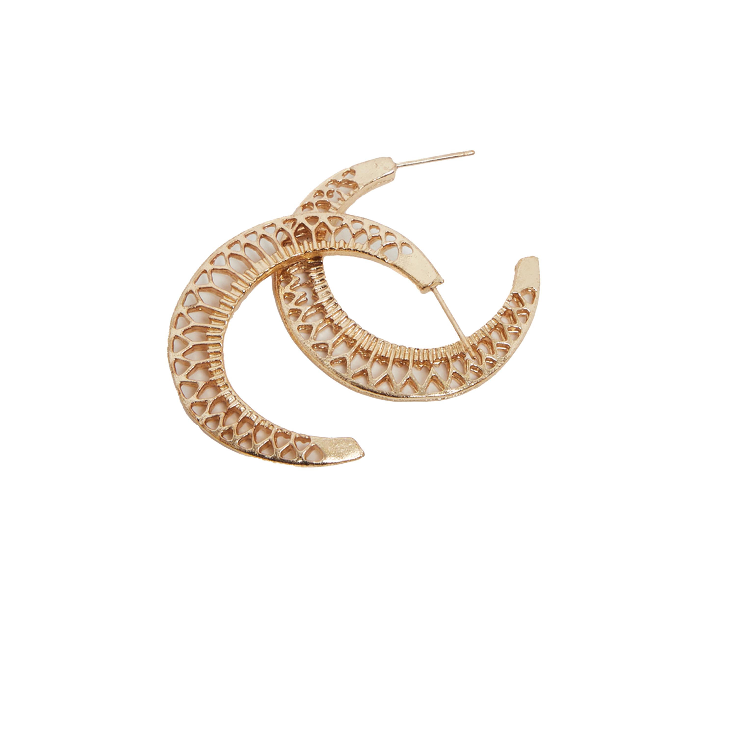 Styli Textured Moon Earrings-women-watchesandjewellery-jewellery-earrings-image-4