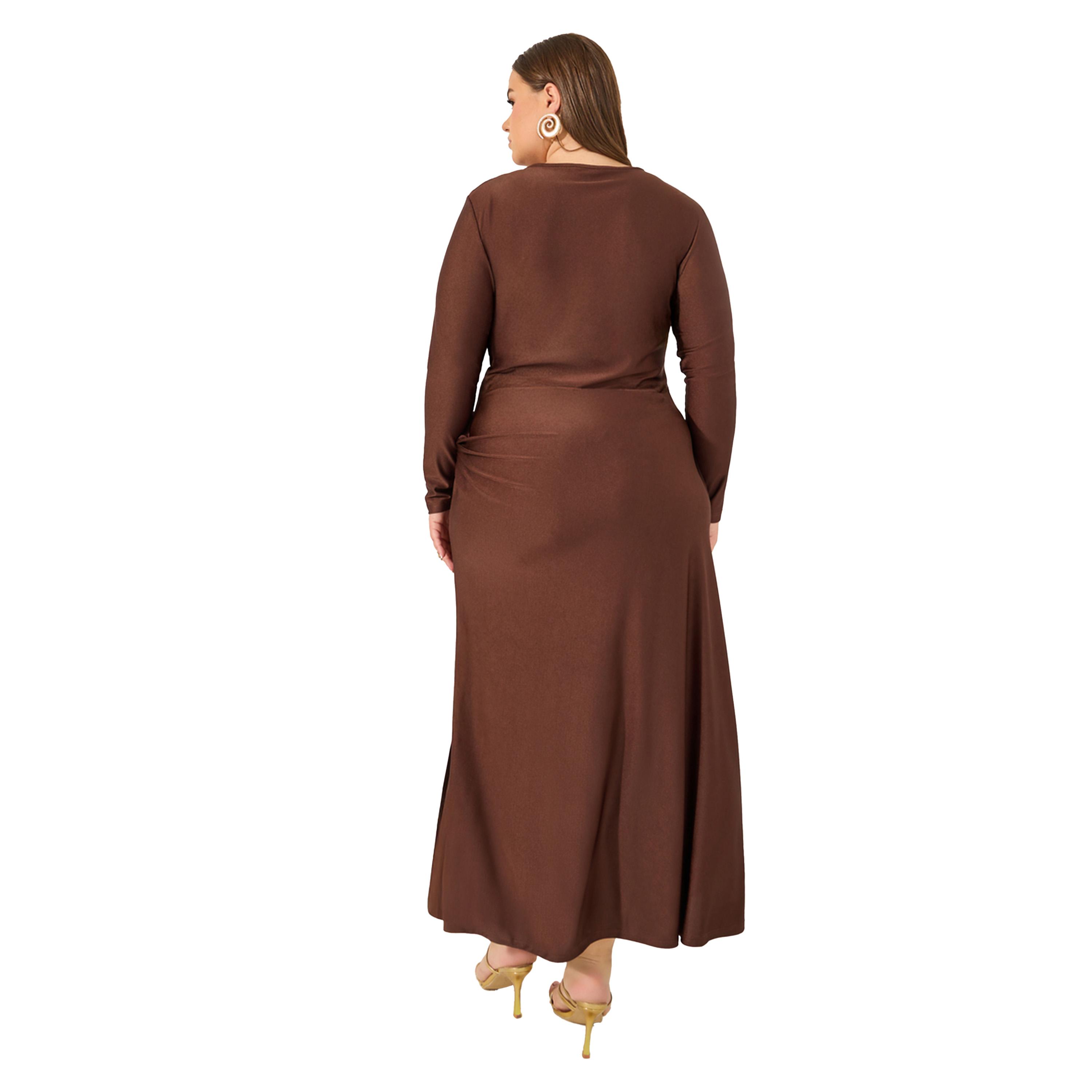 ستايلي - جلابية مقاس كبير بتفاصيل ملفوفة-women-arabicclothing-jalabiyas-image-5