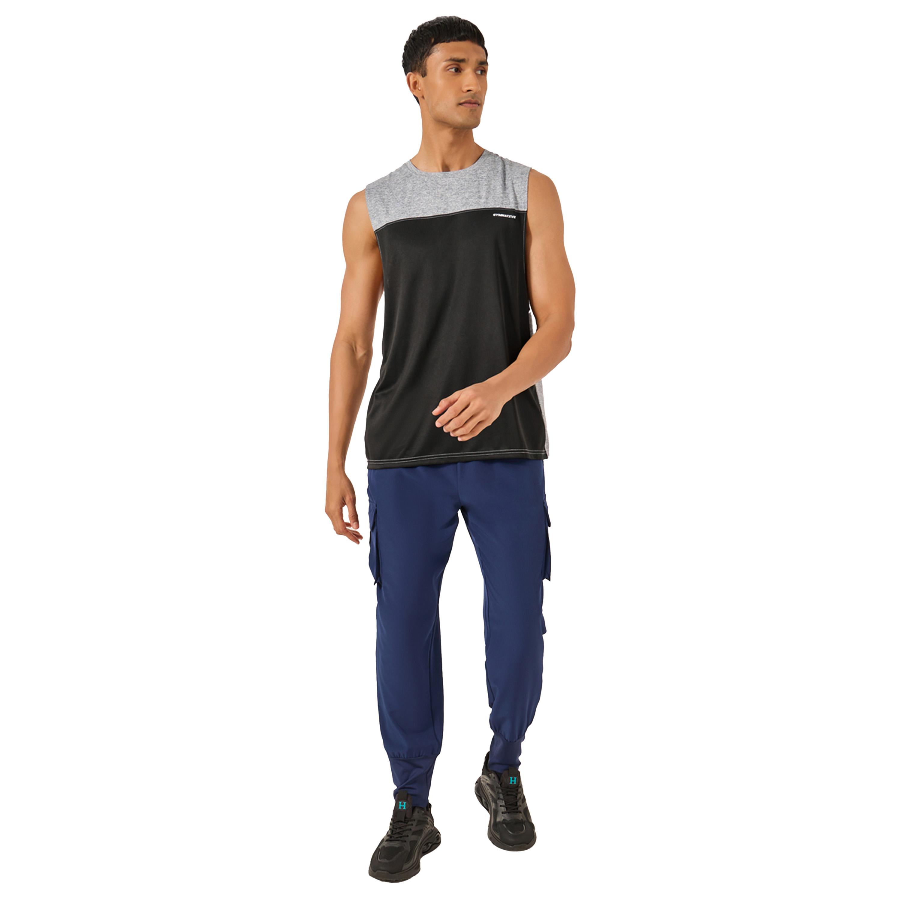 Styli Slogan Print Color Block Sleeveless Tank-men-clothing-sportswearandactivewear-tshirtsandpolos-image-2