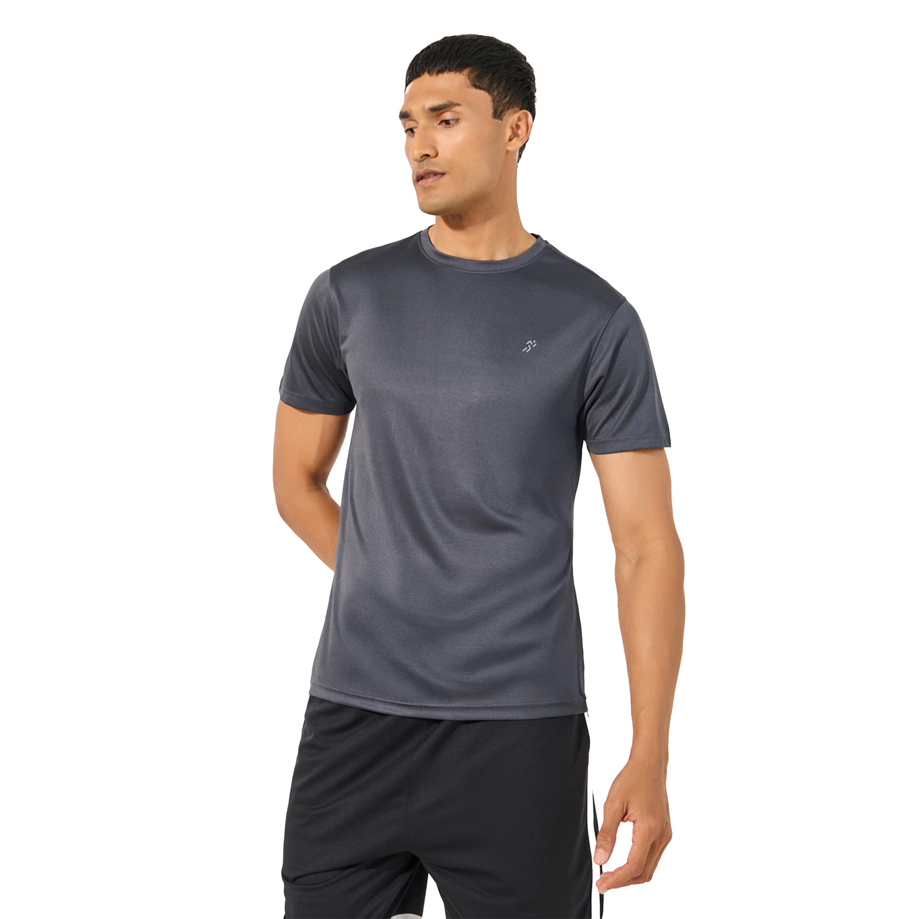 Styli Solid Regular Fit T-Shirt with Logo Detail-men-clothing-sportswearandactivewear-tshirtsandpolos-image-1
