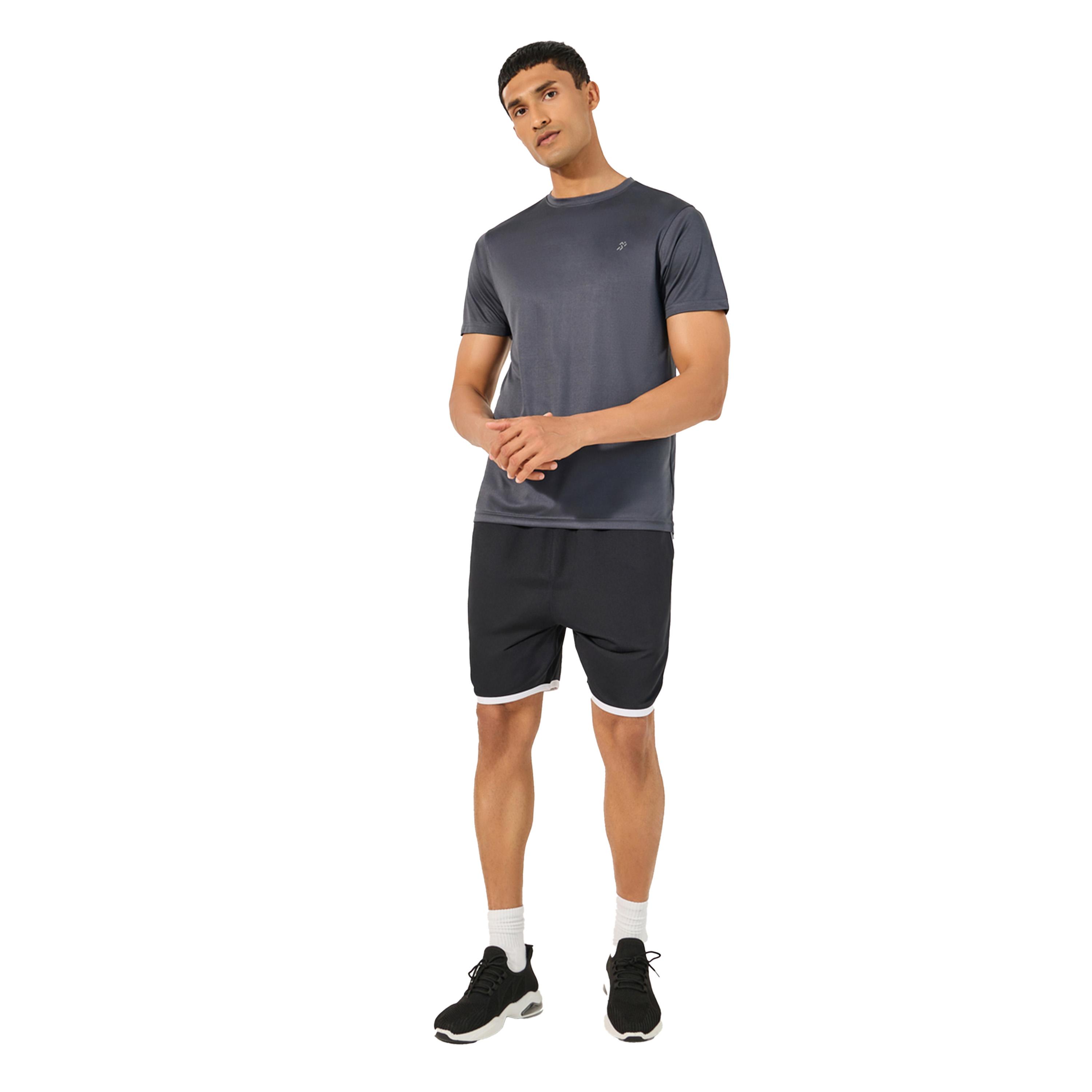 Styli Solid Regular Fit T-Shirt with Logo Detail-men-clothing-sportswearandactivewear-tshirtsandpolos-image-2