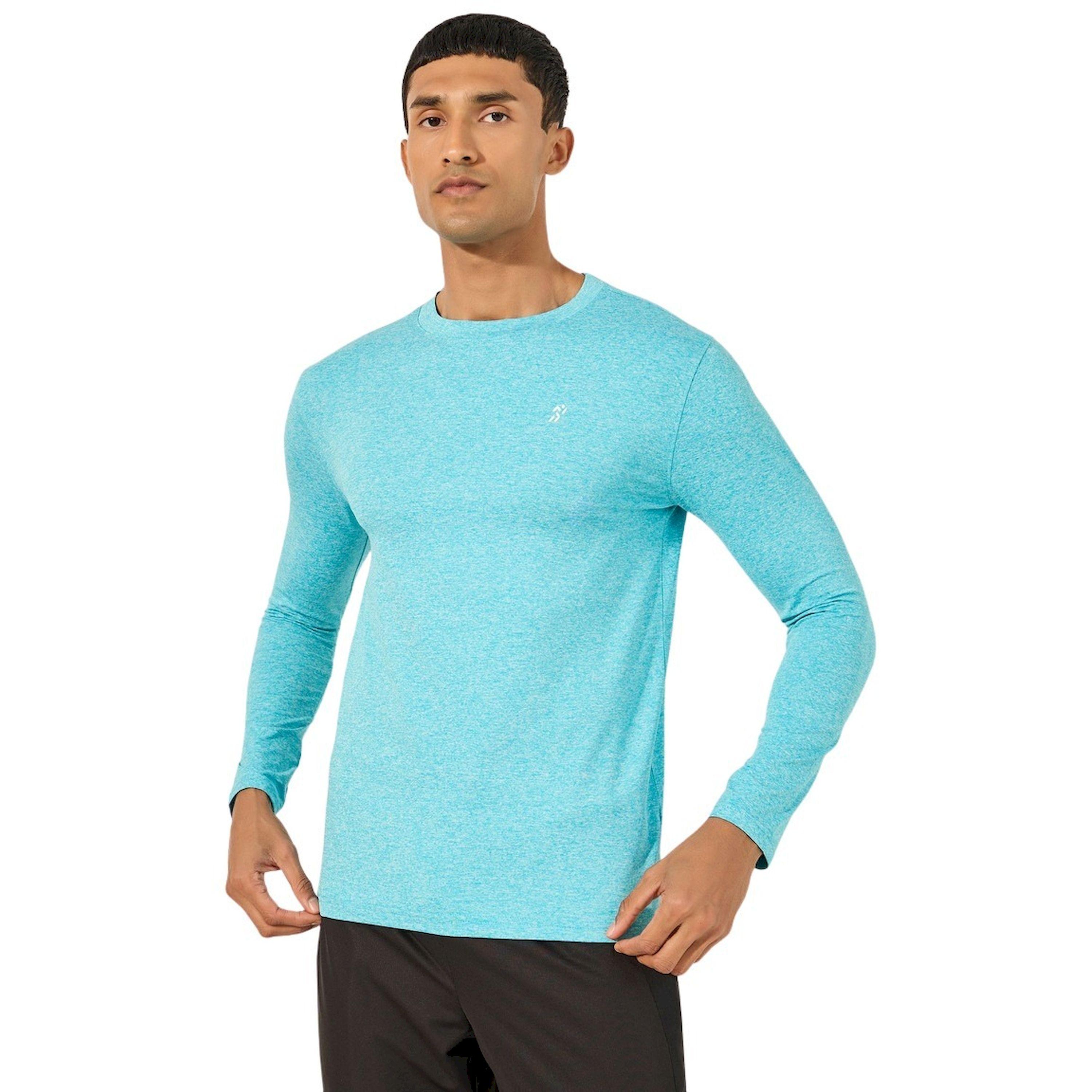 ستايلي - تي شيرت بأكمام طويلة وقصة ملائمة للعضلات وتفاصيل شعار-men-clothing-sportswearandactivewear-tshirtsandpolos-image-1