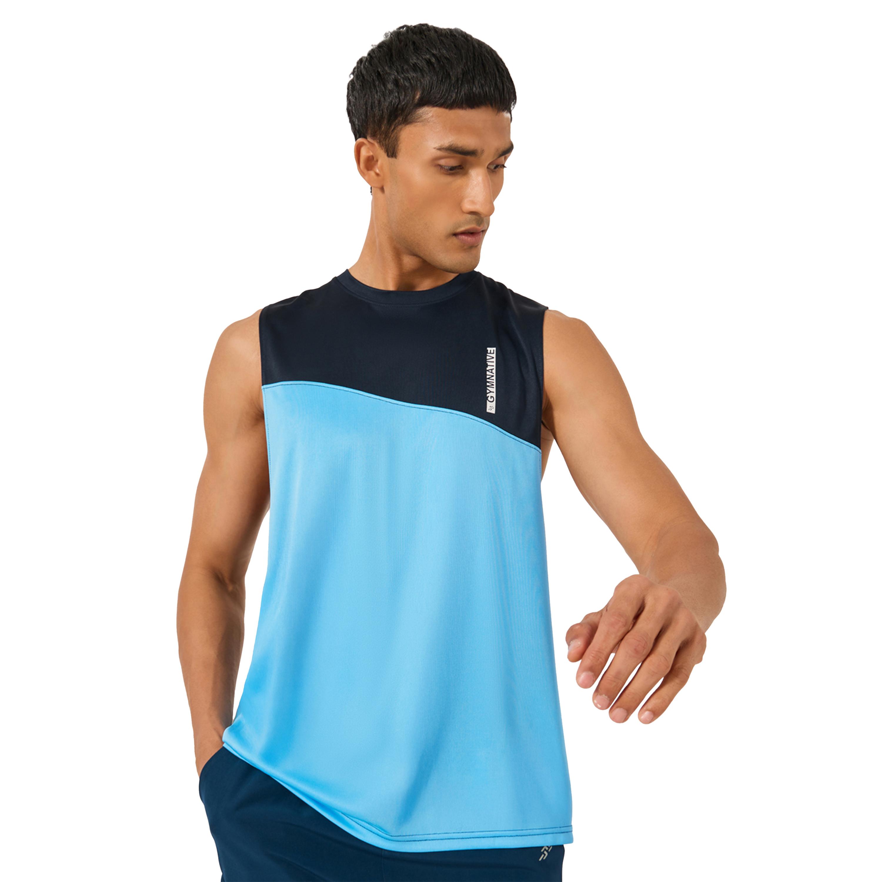 Styli Slogan Print Color Block Sleeveless Tank-men-clothing-sportswearandactivewear-tshirtsandpolos-image-1