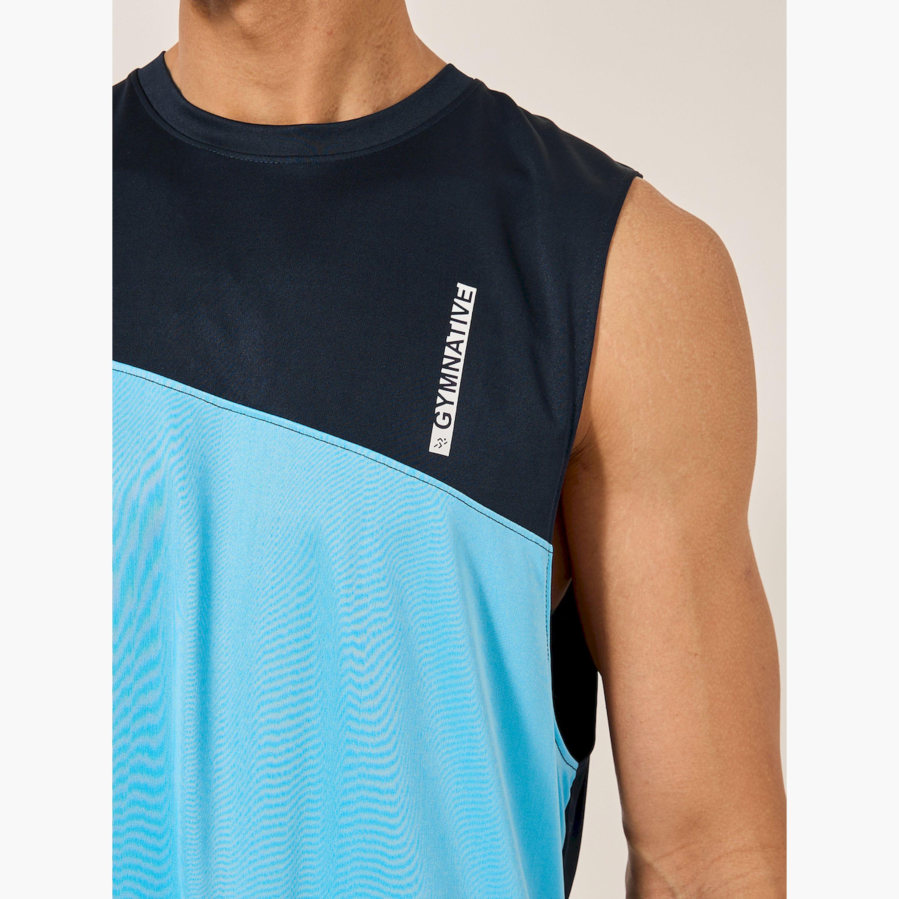 Styli Slogan Print Color Block Sleeveless Tank-men-clothing-sportswearandactivewear-tshirtsandpolos-image-3