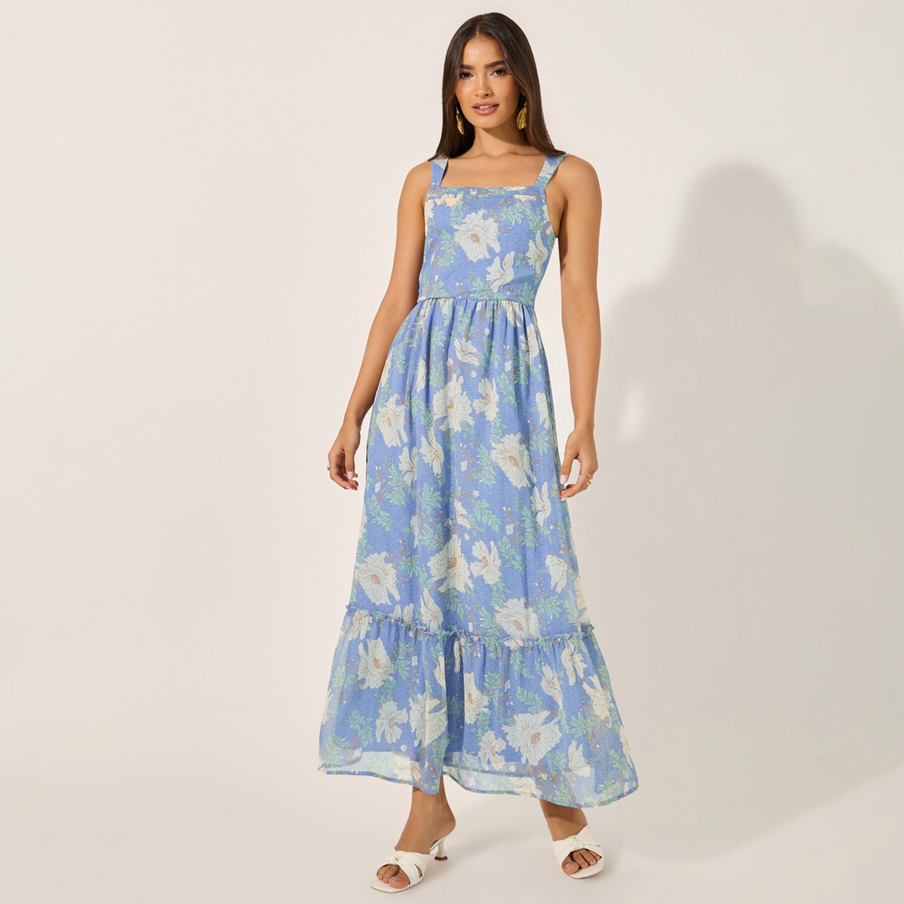 Styli Print Strappy A-Line Maxi Dress-women-clothing-dresses-image-1