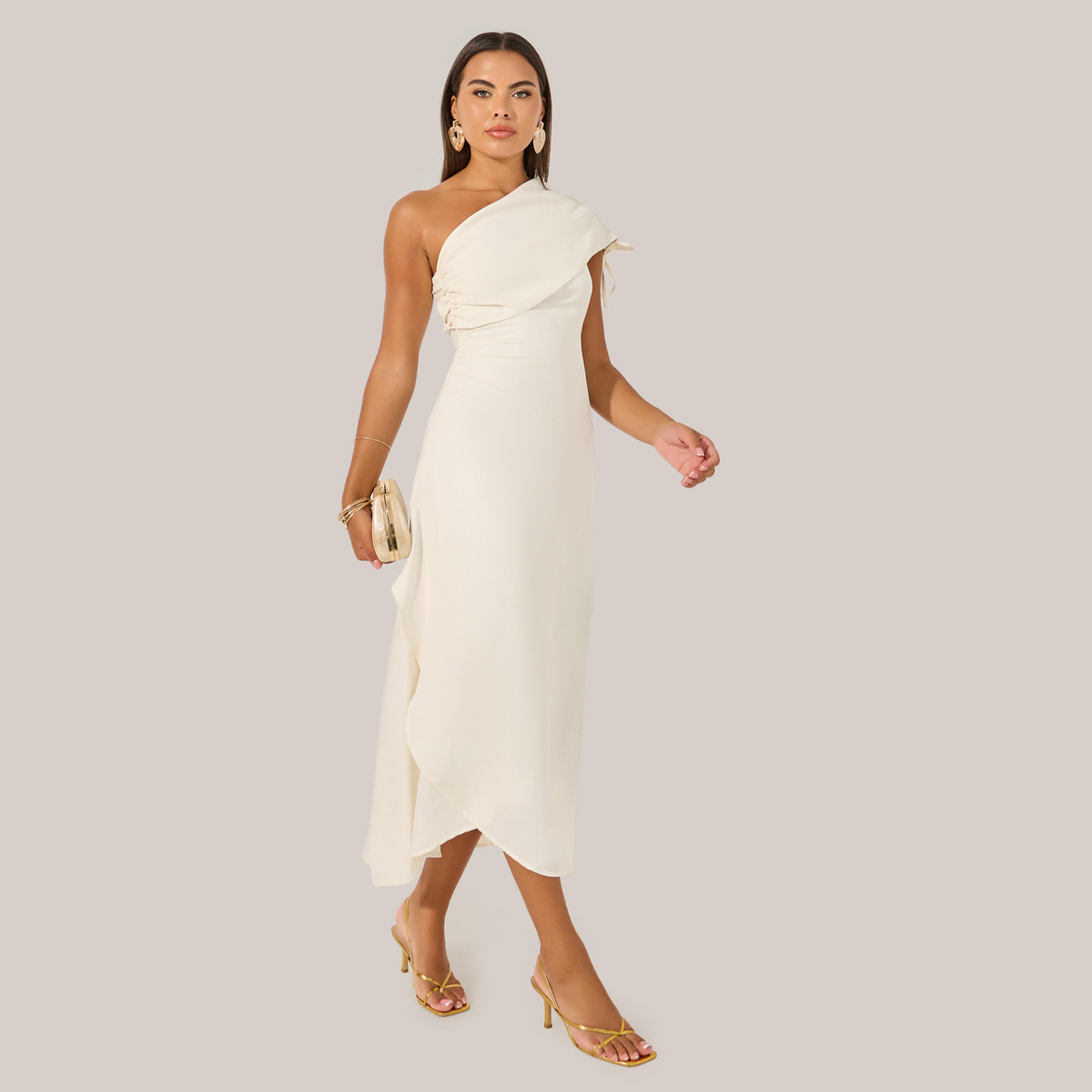Styli Solid One Shoulder Neck A-Line Maxi Dress-women-clothing-dresses-image-1