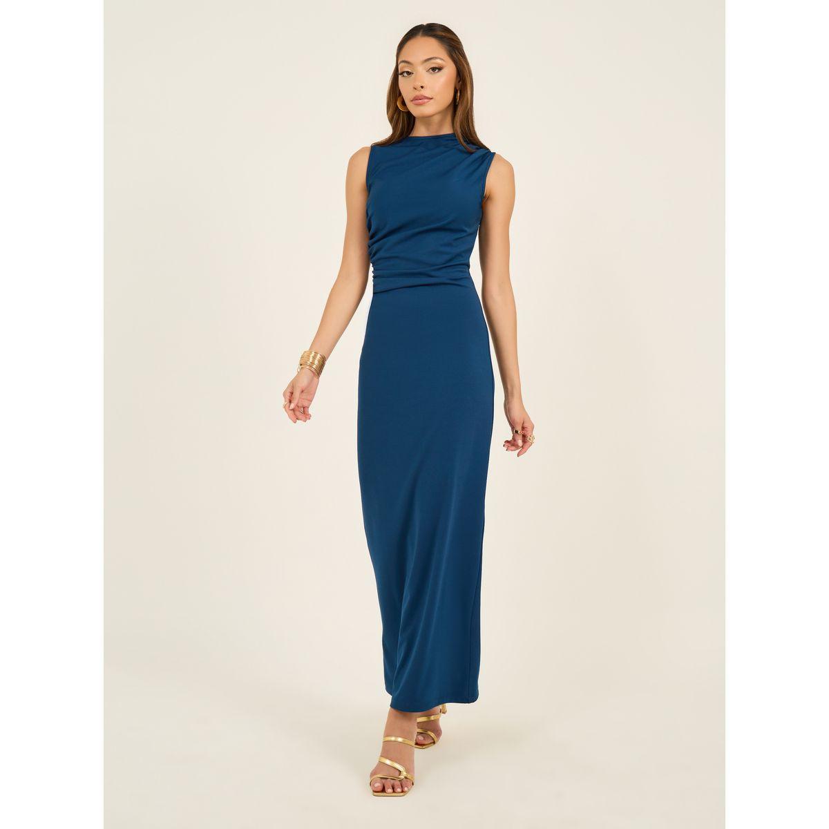Plain Sleeveless Sheath Maxi Dress-women-clothing-dresses-image-1