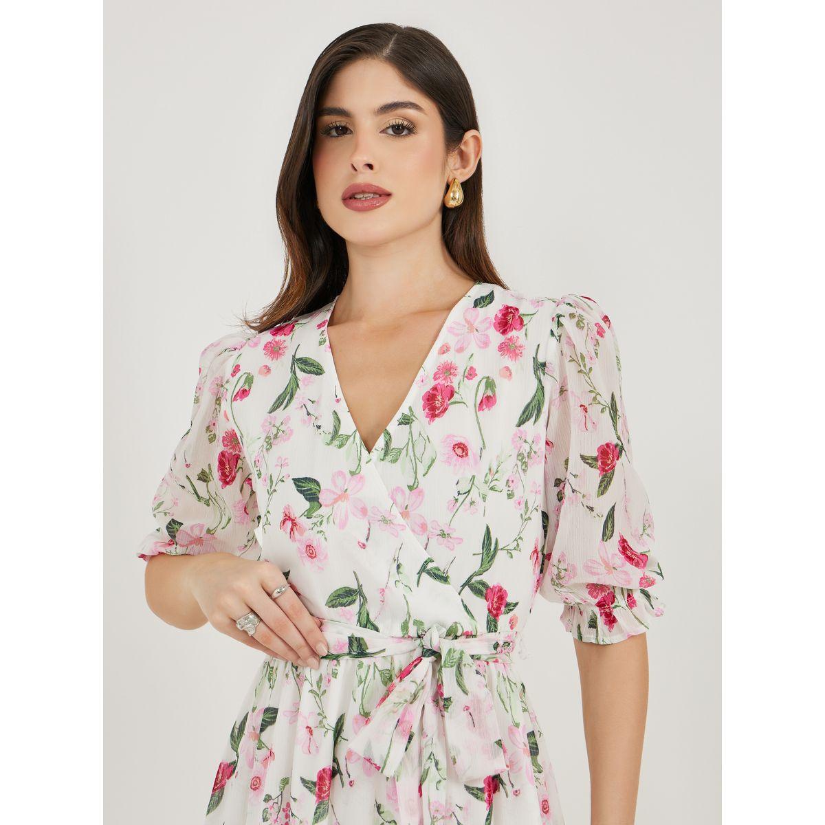 فستان طويل بطبعة زهور وأكمام منفوخة-women-clothing-dresses-image-4