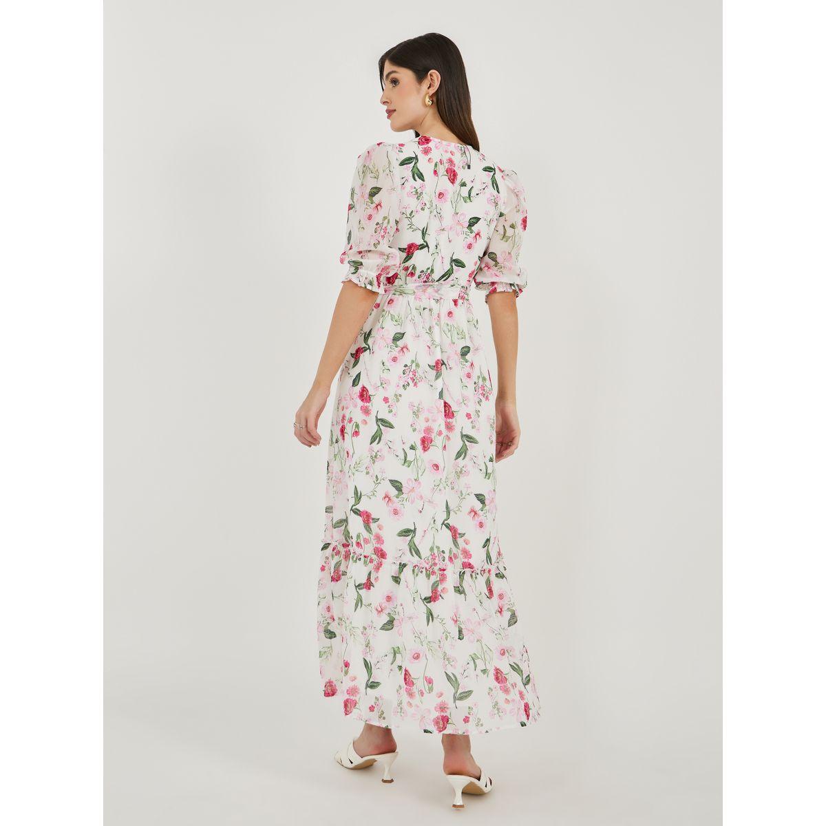 فستان طويل بطبعة زهور وأكمام منفوخة-women-clothing-dresses-image-5