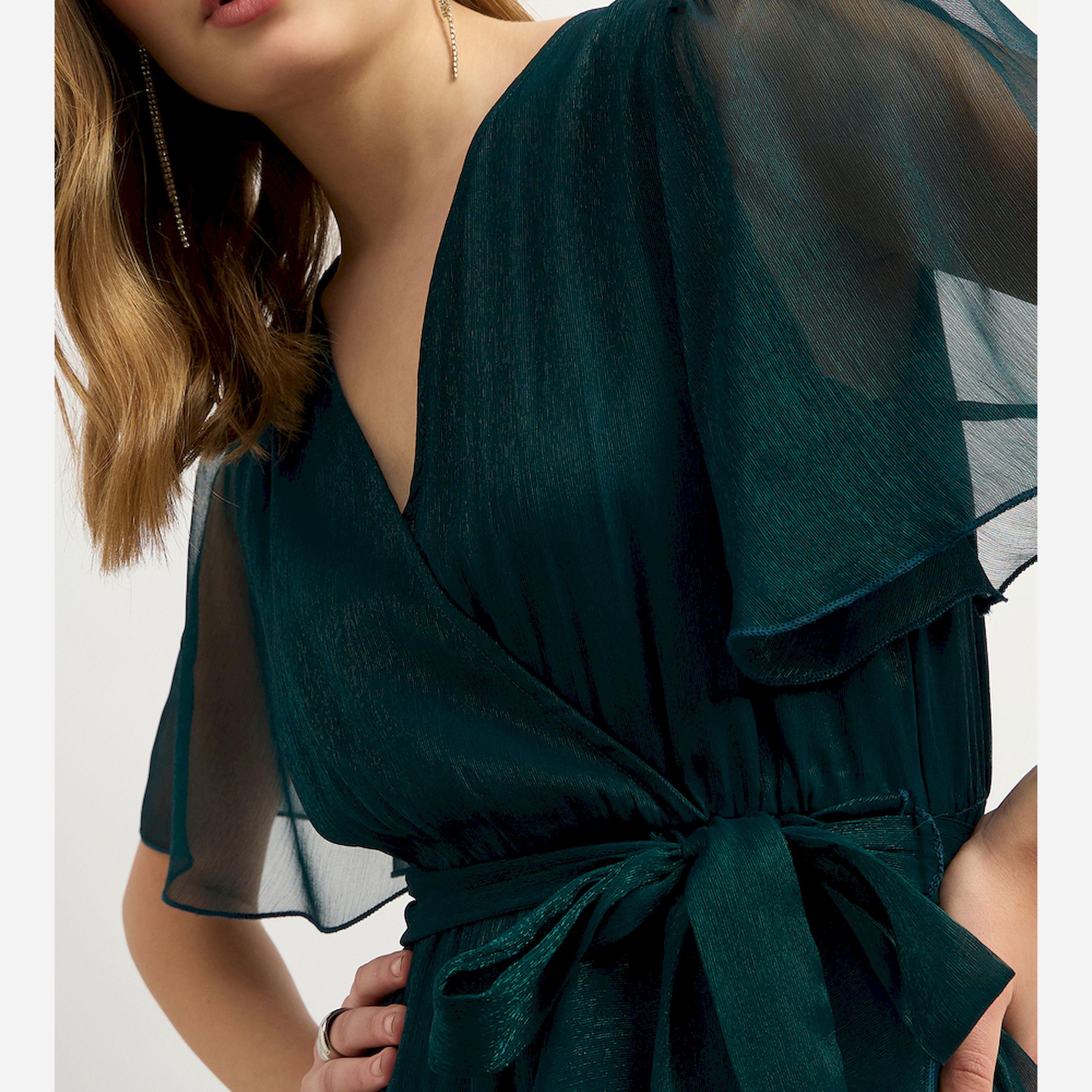 ستايلي - فستان ماكسي سادة بأكمام نصفية-women-clothing-dresses-image-4