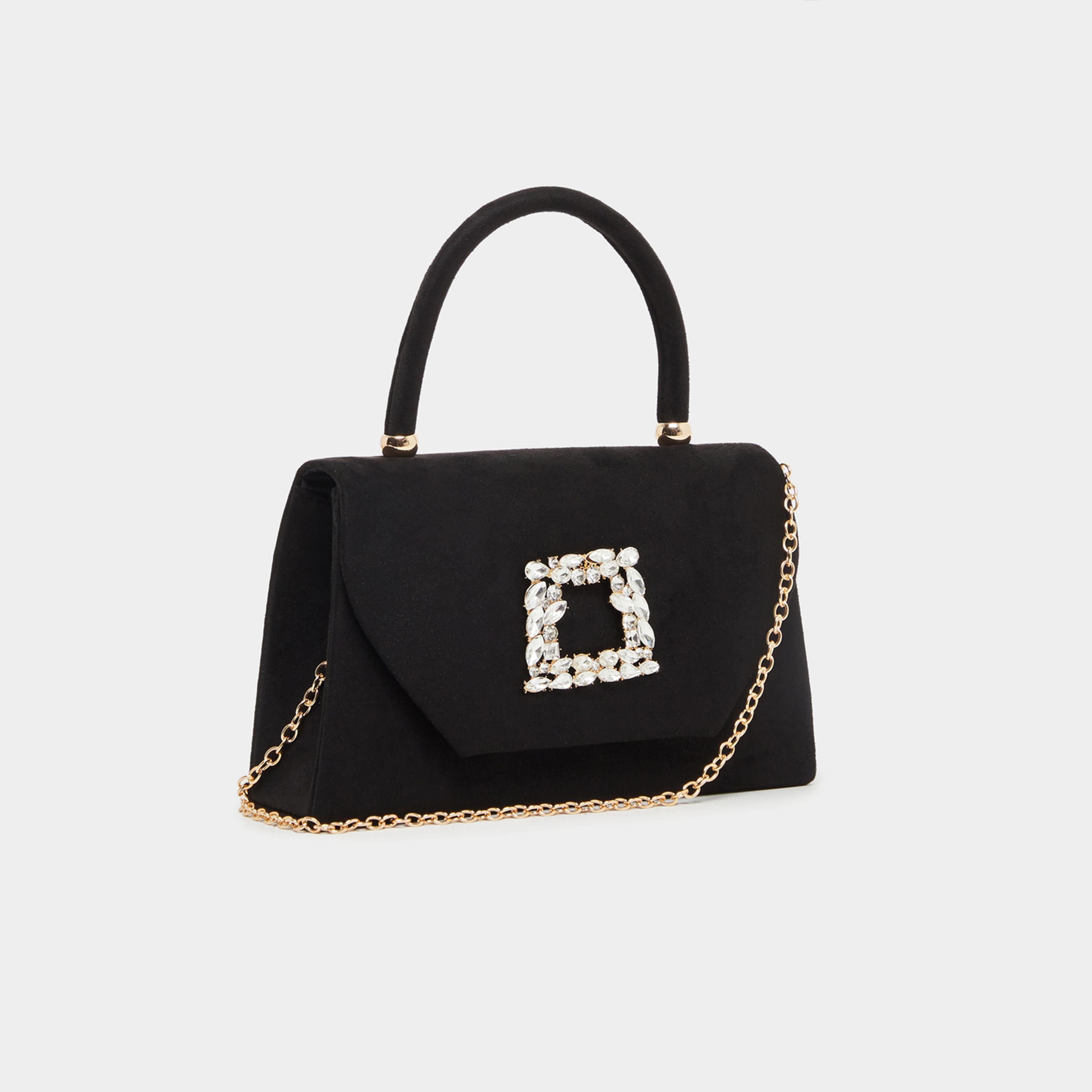 Styli Embellished Stone Handbag with Chain Strap-women-bagsandwallets-handbags-image-1