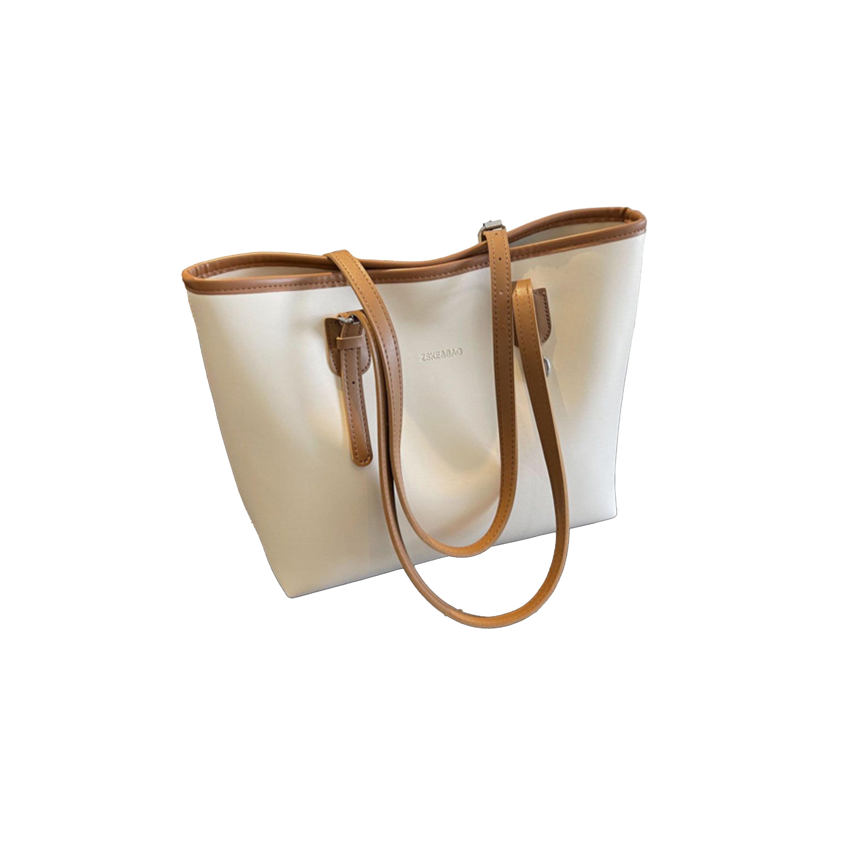 ستايلي -  شنطة تسوق ثنائية اللون بمقابض مزدوجة-women-bagsandwallets-handbags-image-1