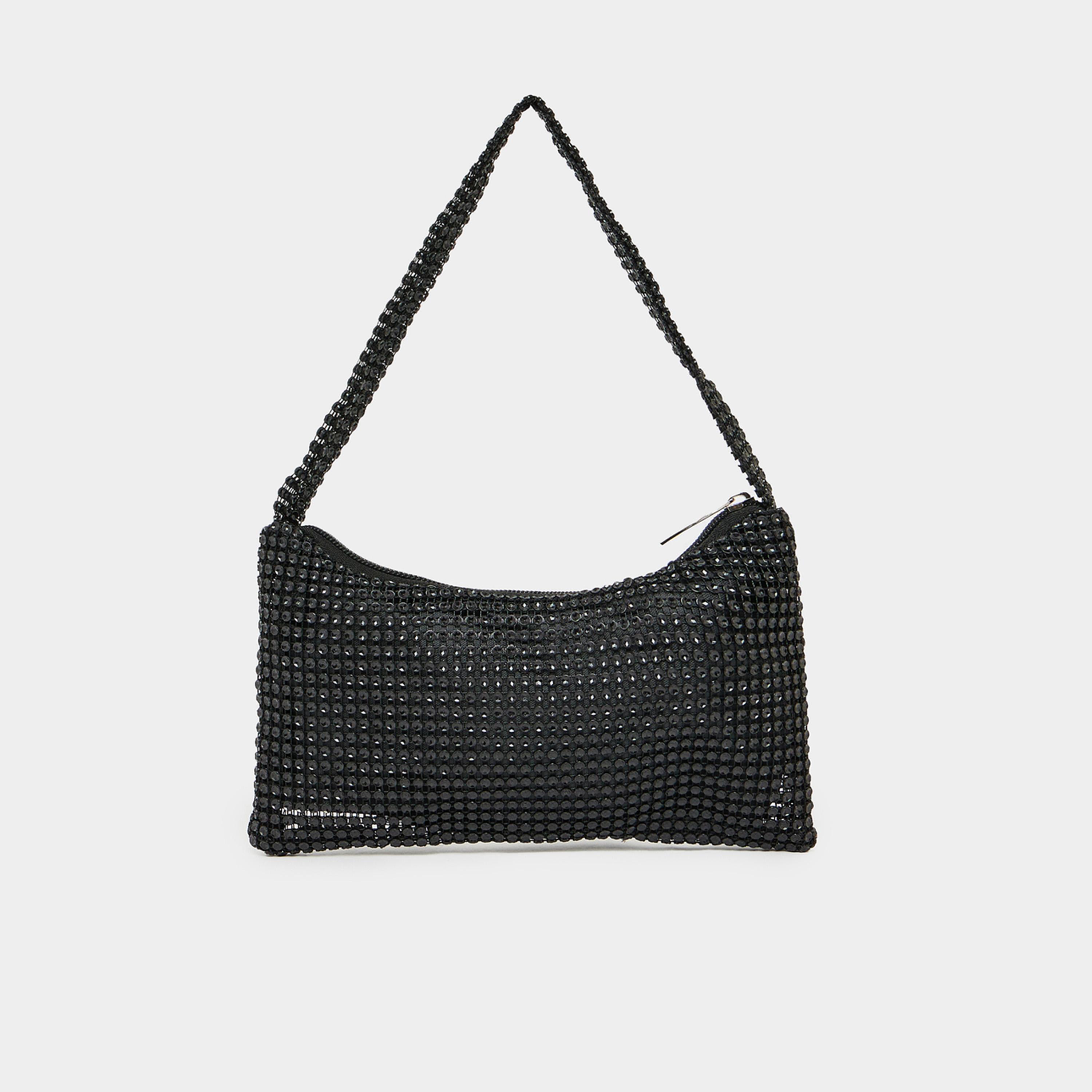 Styli Embellished Shoulder Bag with Zip Closure-women-bagsandwallets-handbags-image-3