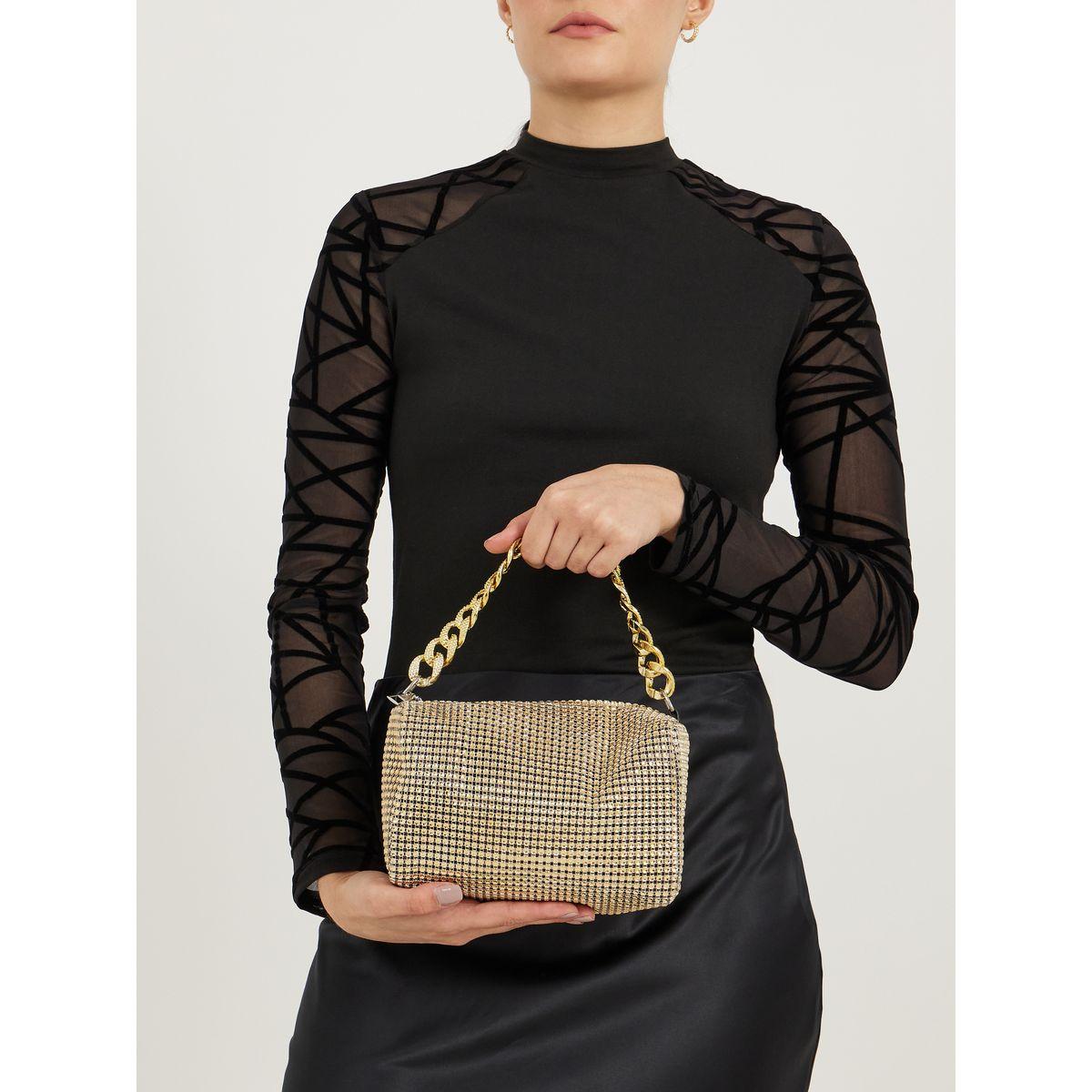Chain Drop Embellished Handbag with Chain Strap-women-bagsandwallets-handbags-image-2