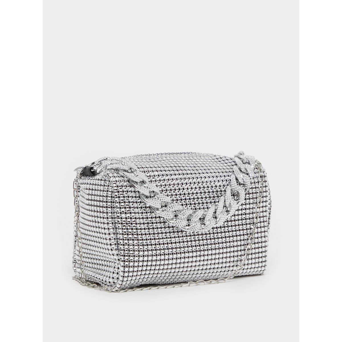 Handbag With Chain Buy Chain Drop Embellished Handbag with Chain Strap Online ...