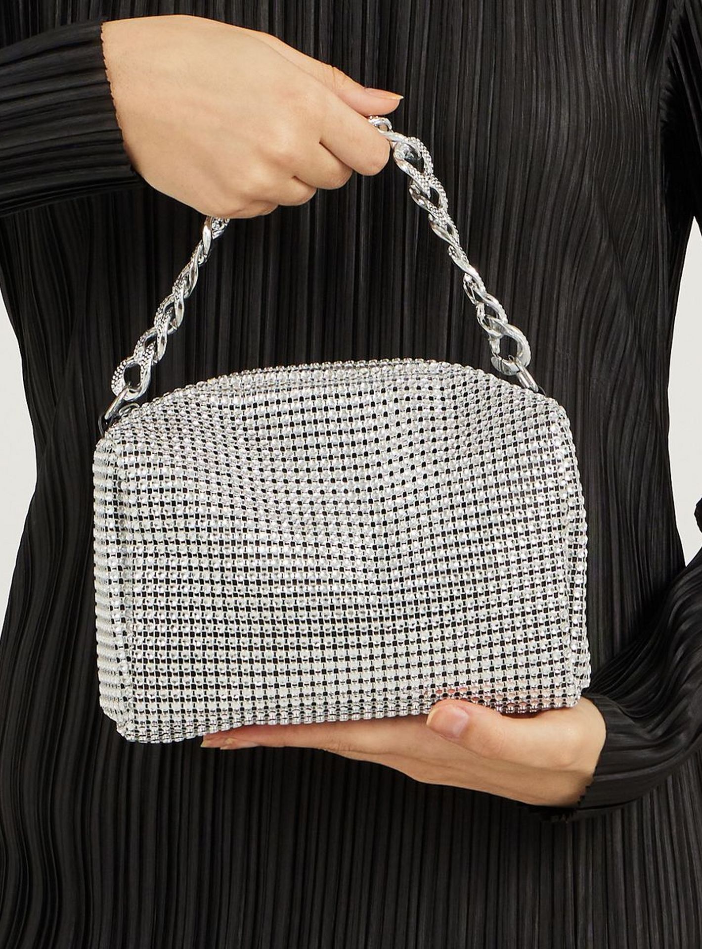 Handbag With Chain Buy Chain Drop Embellished Handbag with Chain Strap Online ...