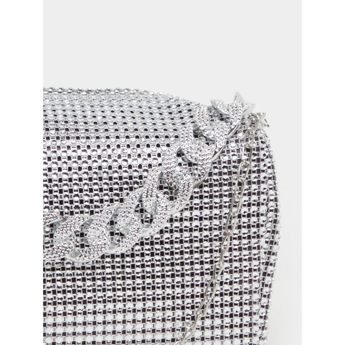 شنطة يد منمقة ومتدلية بسلسلة مع حمالة كتف-women-bagsandwallets-handbags-image-6