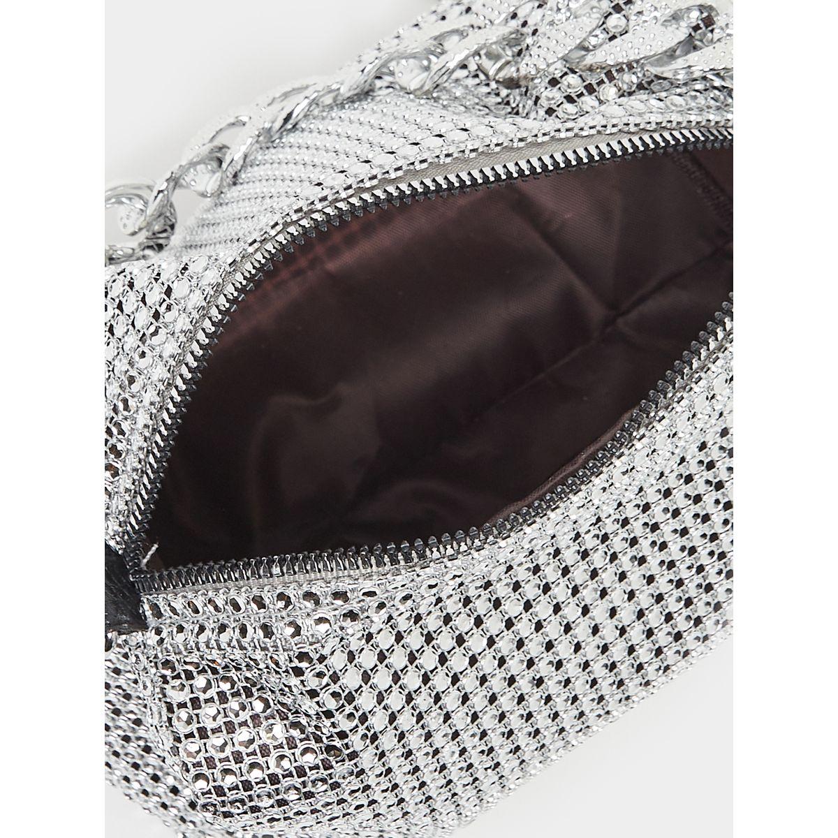 شنطة يد منمقة ومتدلية بسلسلة مع حمالة كتف-women-bagsandwallets-handbags-image-7