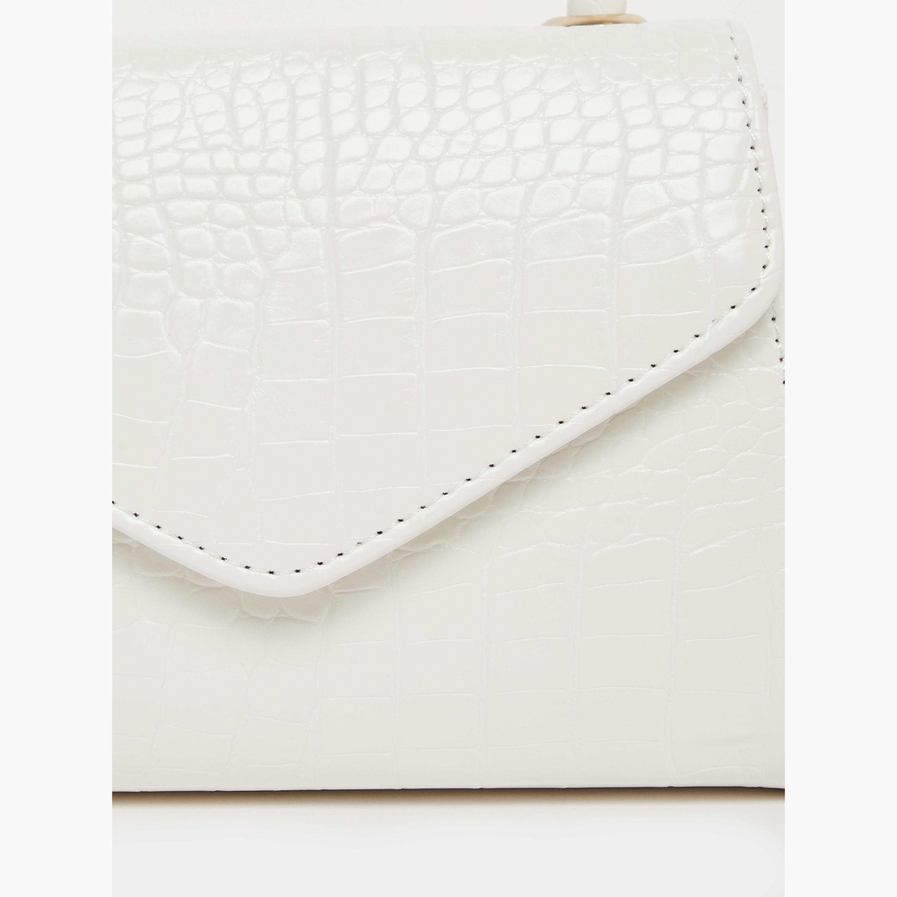 Styli Textured Handbag with Detachable Strap-women-bagsandwallets-handbags-image-5