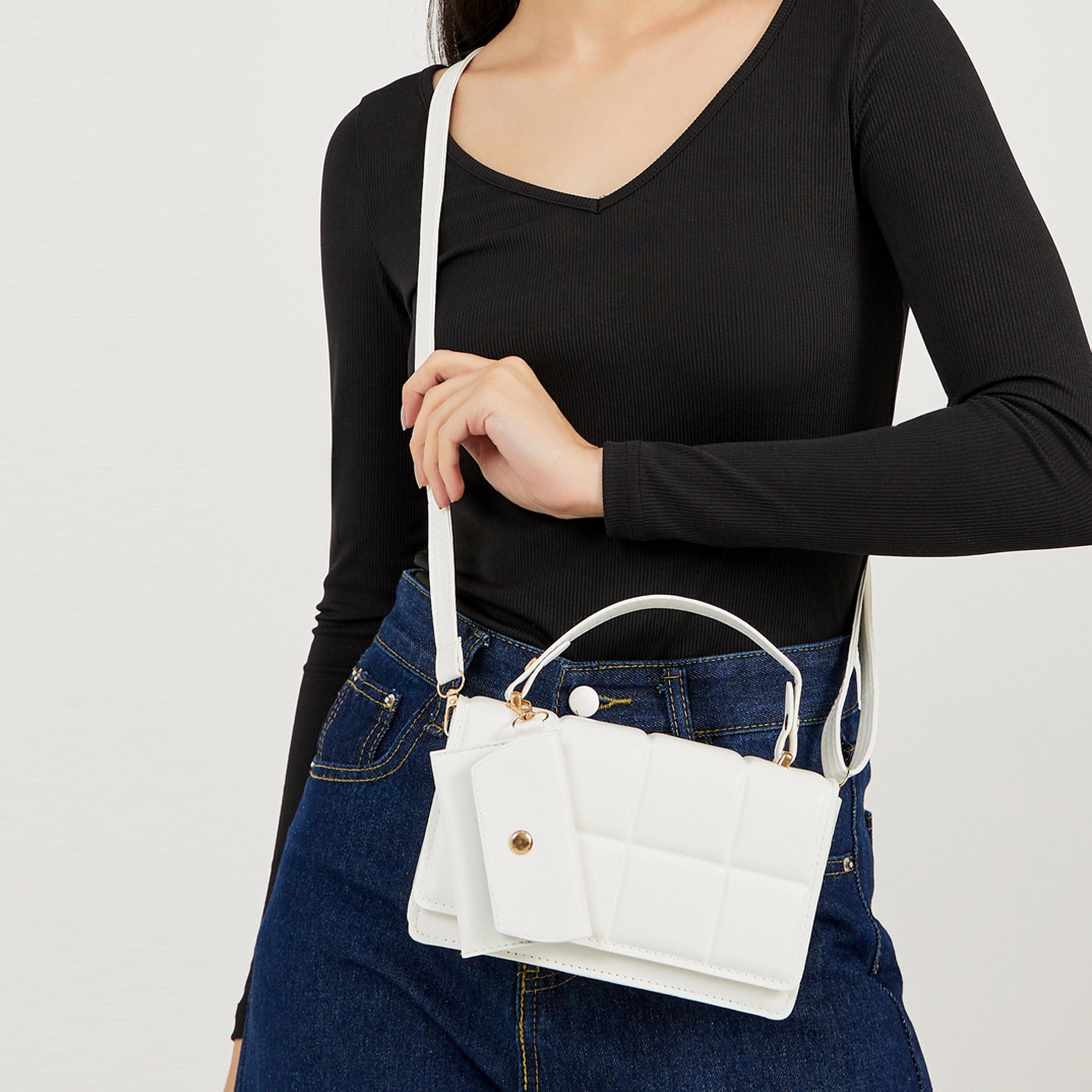 Styli Quilted Handbag with Mini Purse-women-bagsandwallets-handbags-image-2