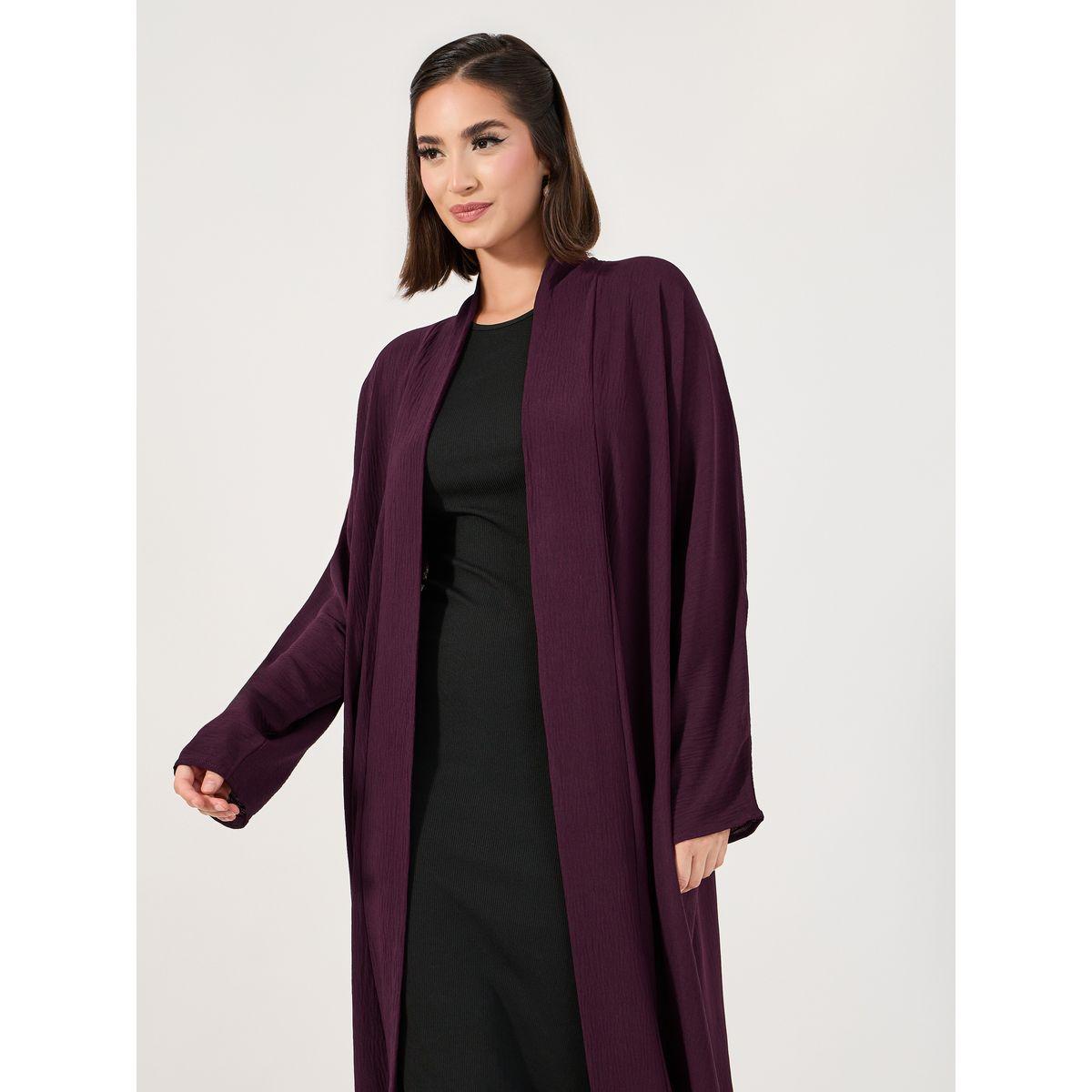 عباية طويلة سادة بأكمام وطواطية-women-arabicclothing-abayas-image-4