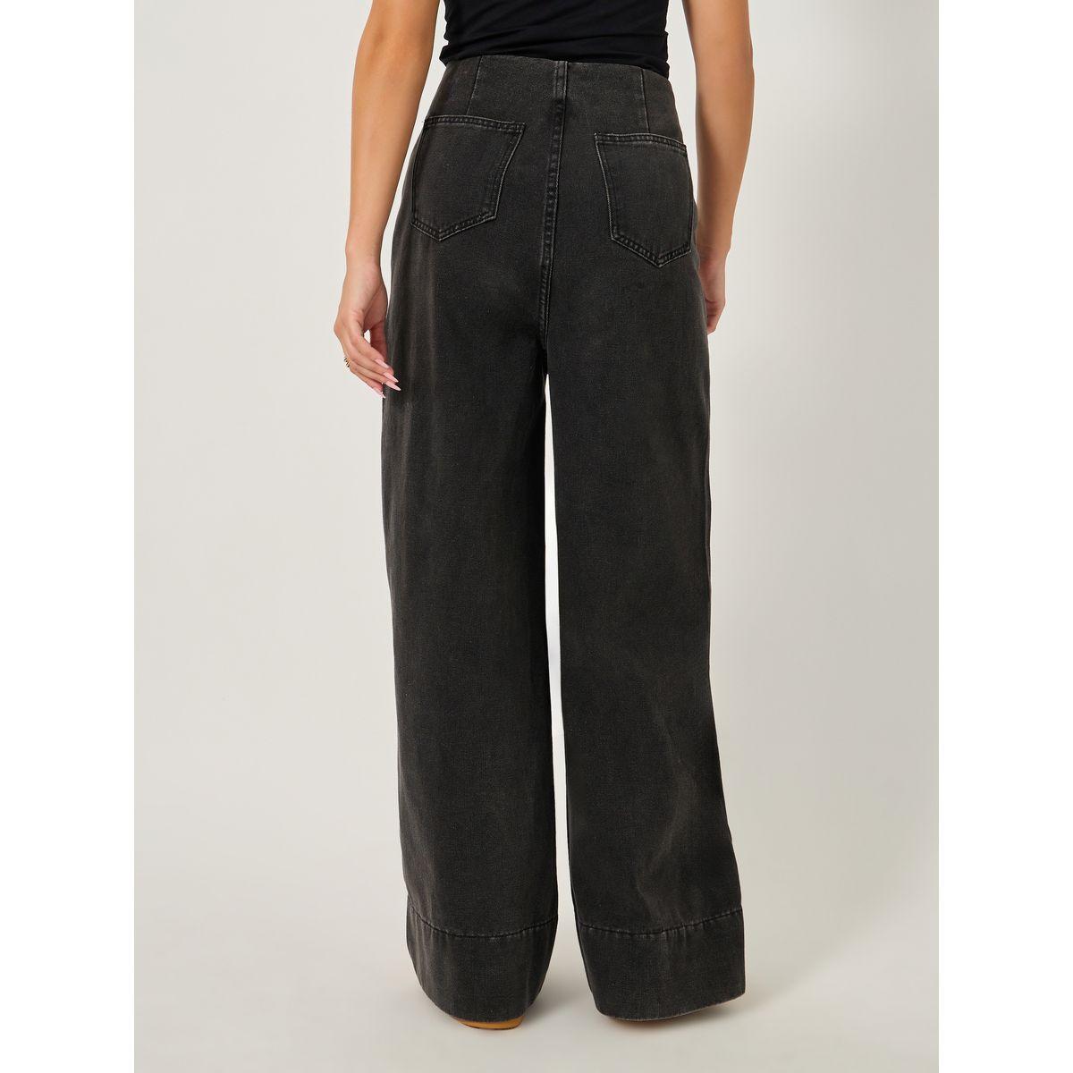 جينز واسع الأرجل بخصر عالٍ-women-clothing-bottoms-jeans-image-4