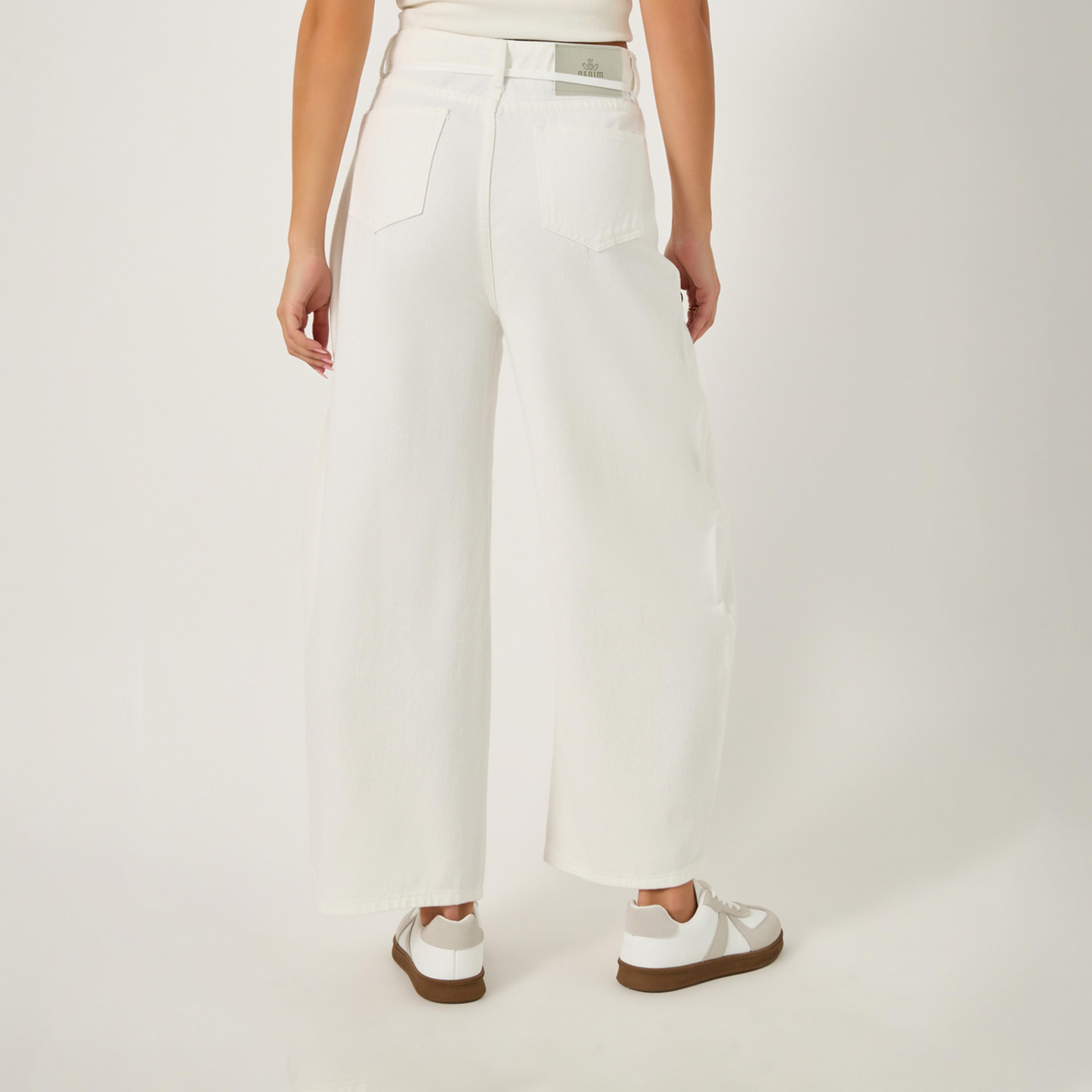 ستايلي - بنطال جينز بقصة مريحة بخصر متوسط الارتفاع مع تفاصيل رباط-women-clothing-bottoms-jeans-image-5