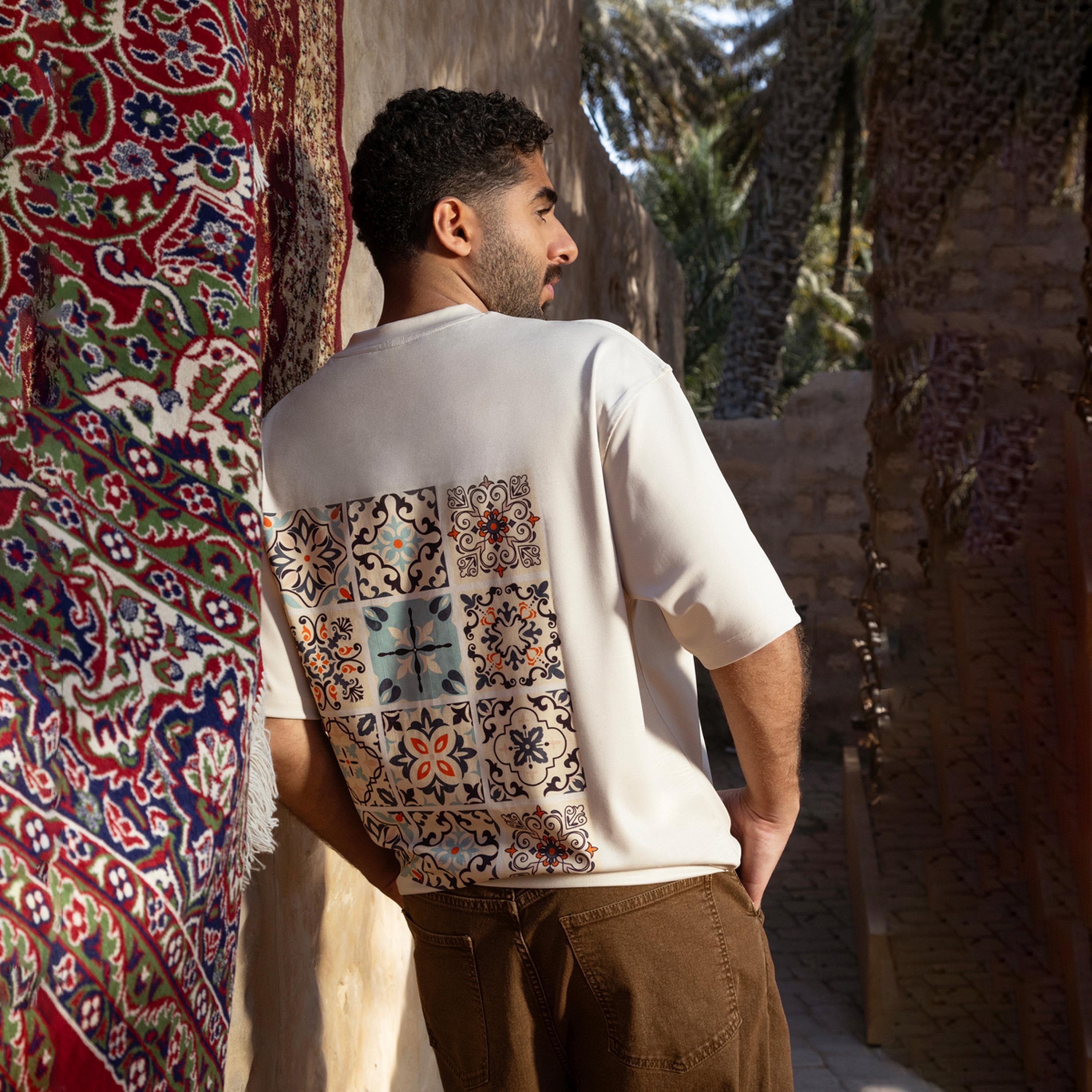 Styli Mosaic Graphic Print Oversized T-Shirt-men-clothing-tshirtsandpolos-tshirts-image-6