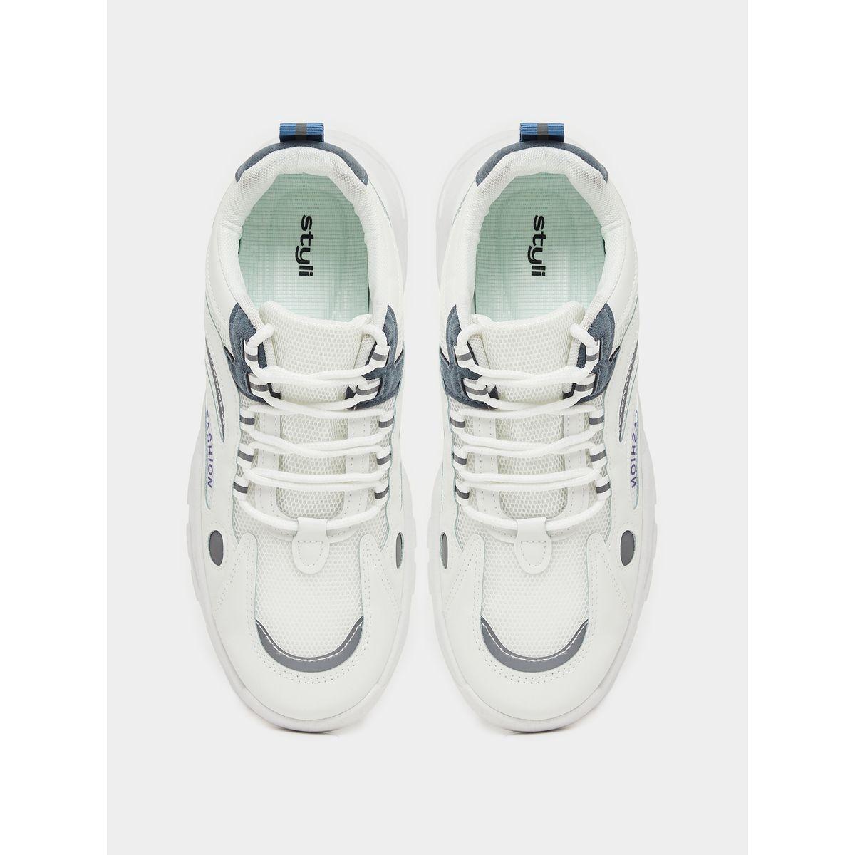 Styli Textured Lace Up Chunky Sole Sneakers-men-shoes-sneakers-image-5