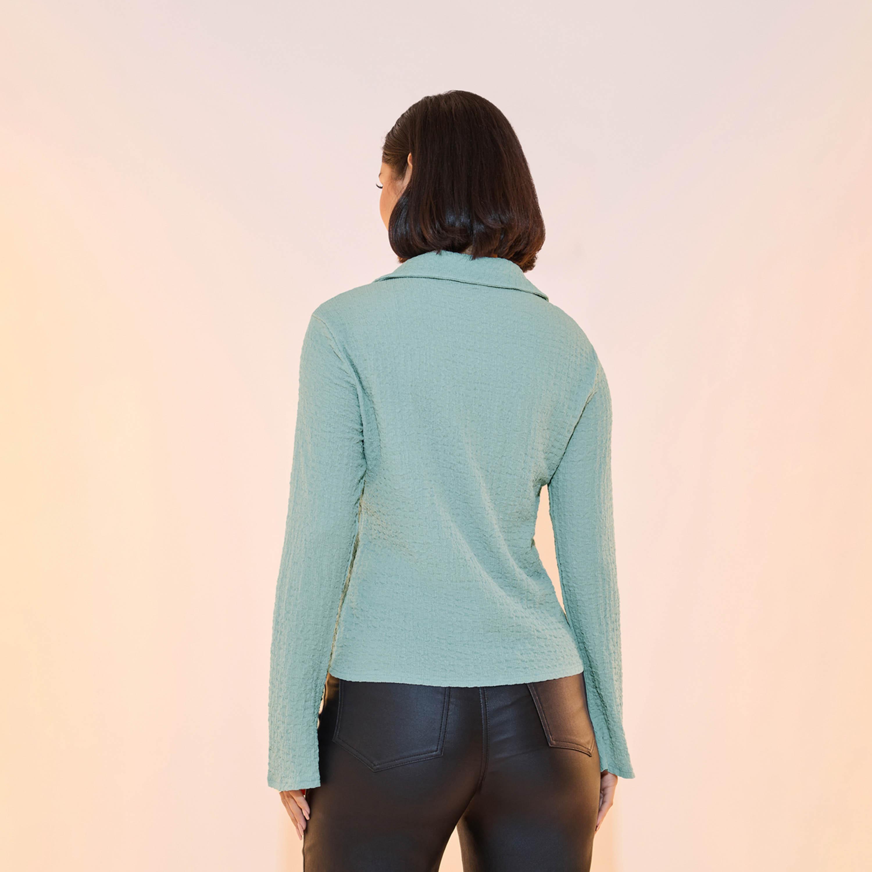 Take Two Textured Regular Fit Long Sleeve Shirt-women-clothing-shirtsandblouses-shirts-image-4