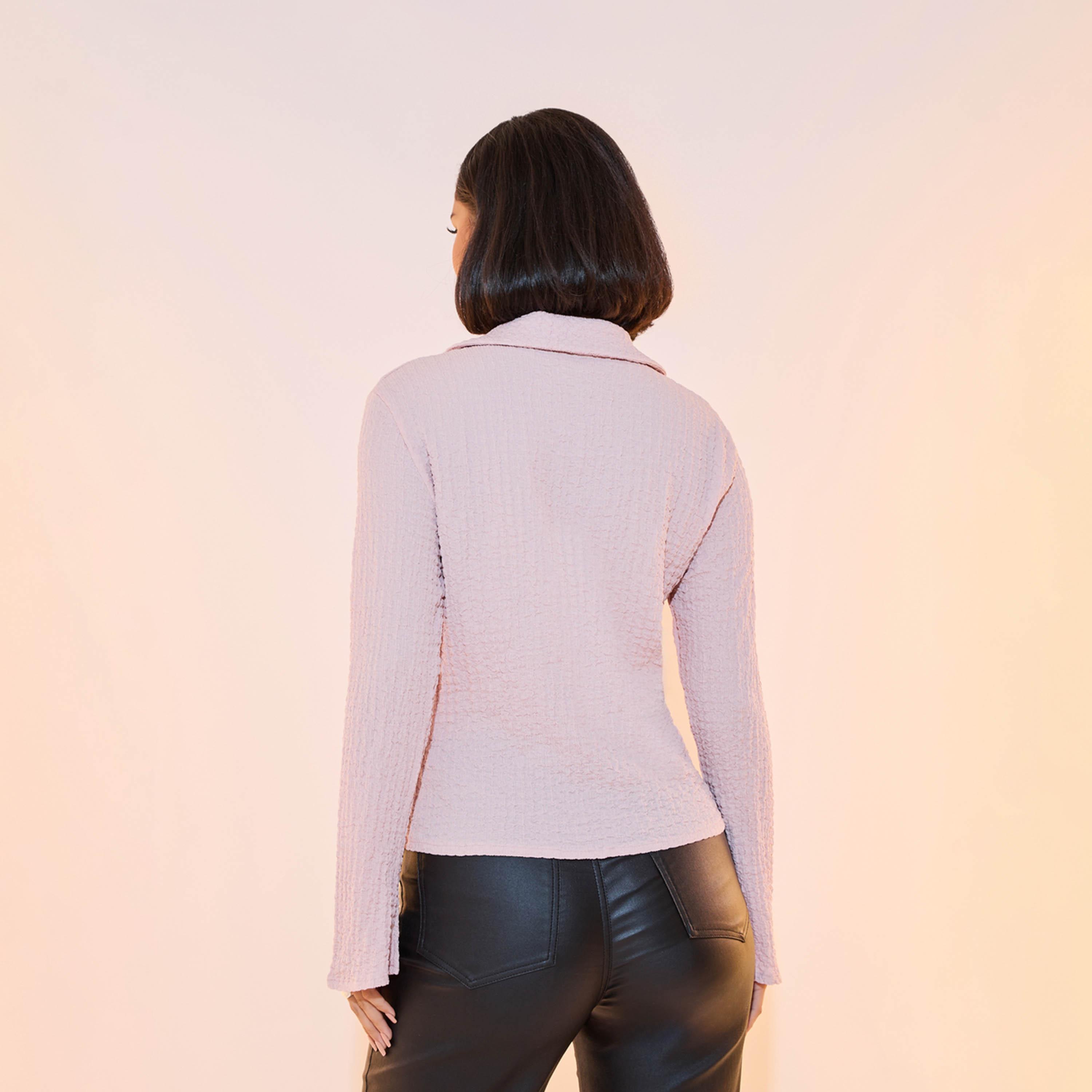 Take Two Textured Regular Fit Long Sleeve Shirt-women-clothing-shirtsandblouses-shirts-image-4