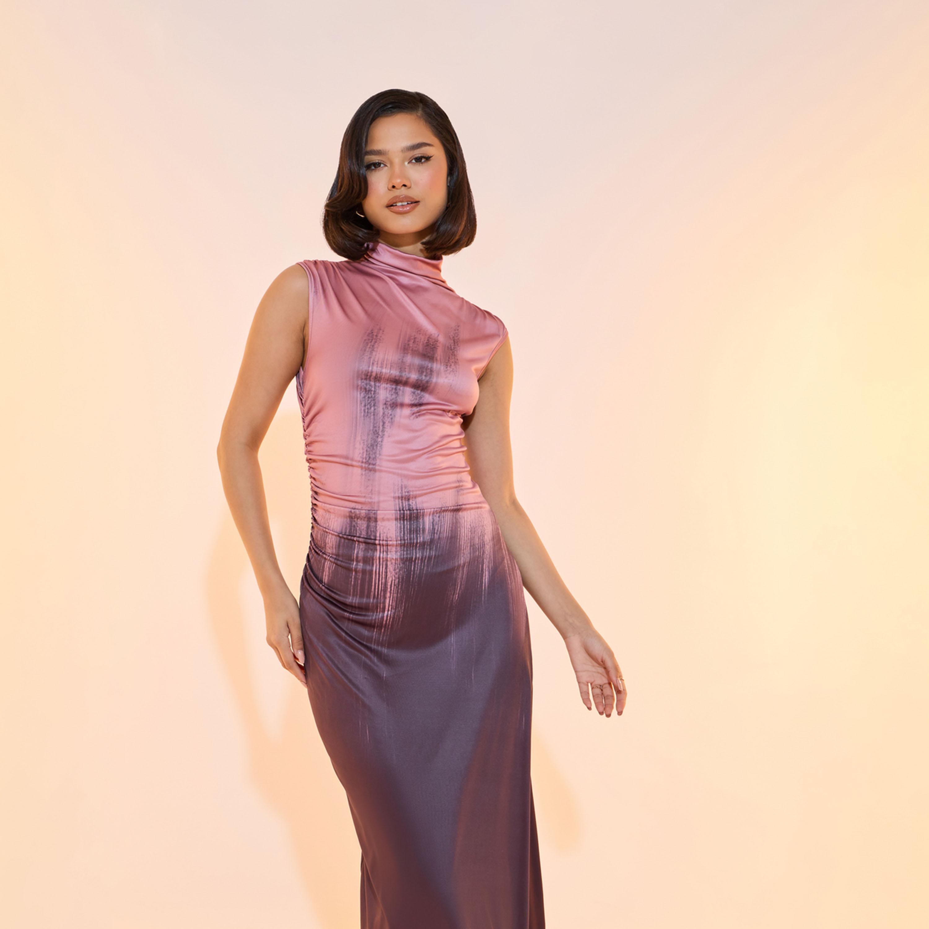 فستان بديكون طويل بطبعة اومبري-women-clothing-dresses-image-5