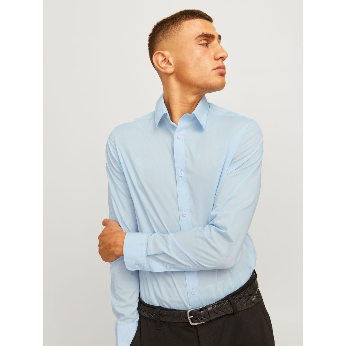 REBEL Solid Long Sleeves Shirt with Buttons-men-clothing-shirts-image-1