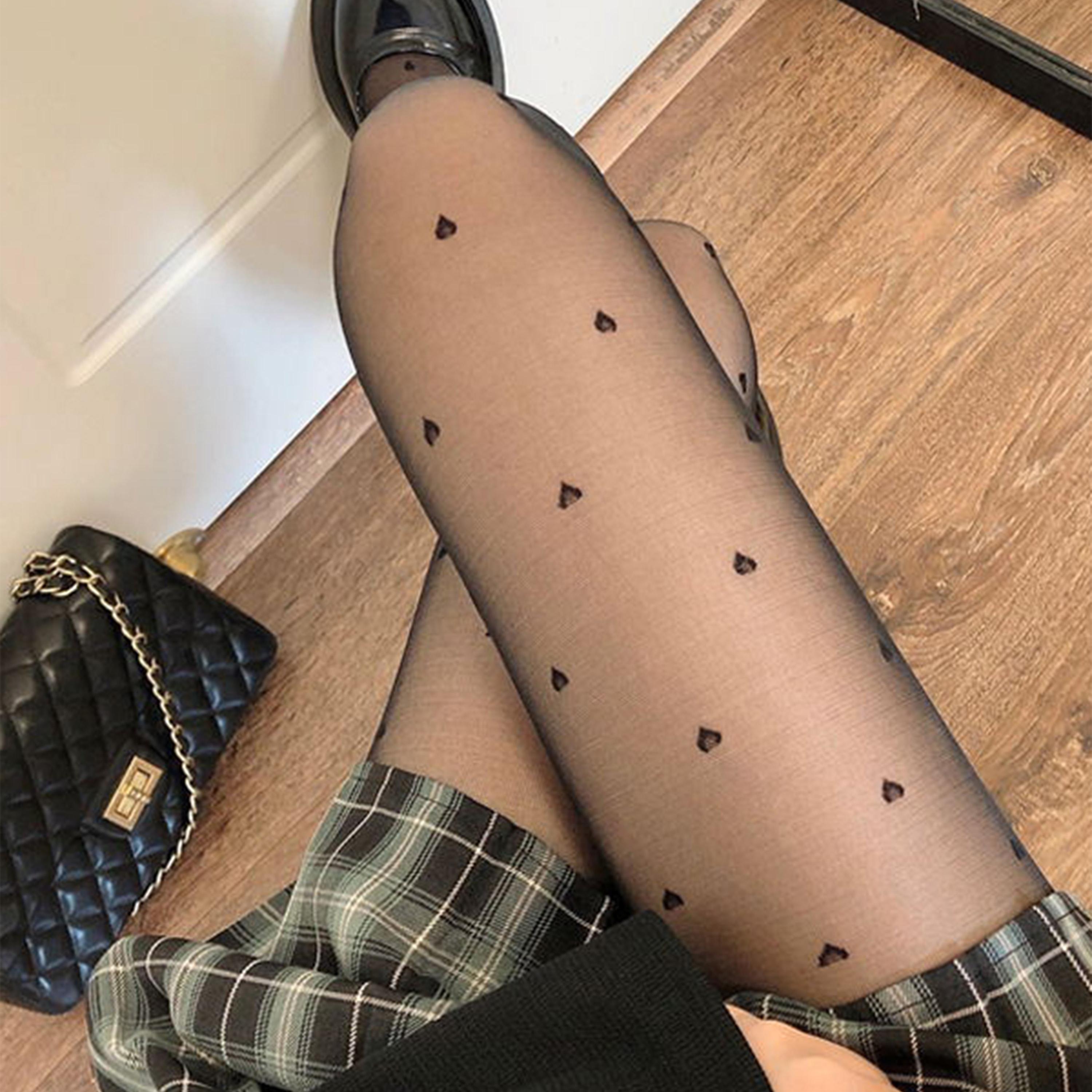 Styli 15D Polka Dot Stockings-women-socksandstockings-image-3