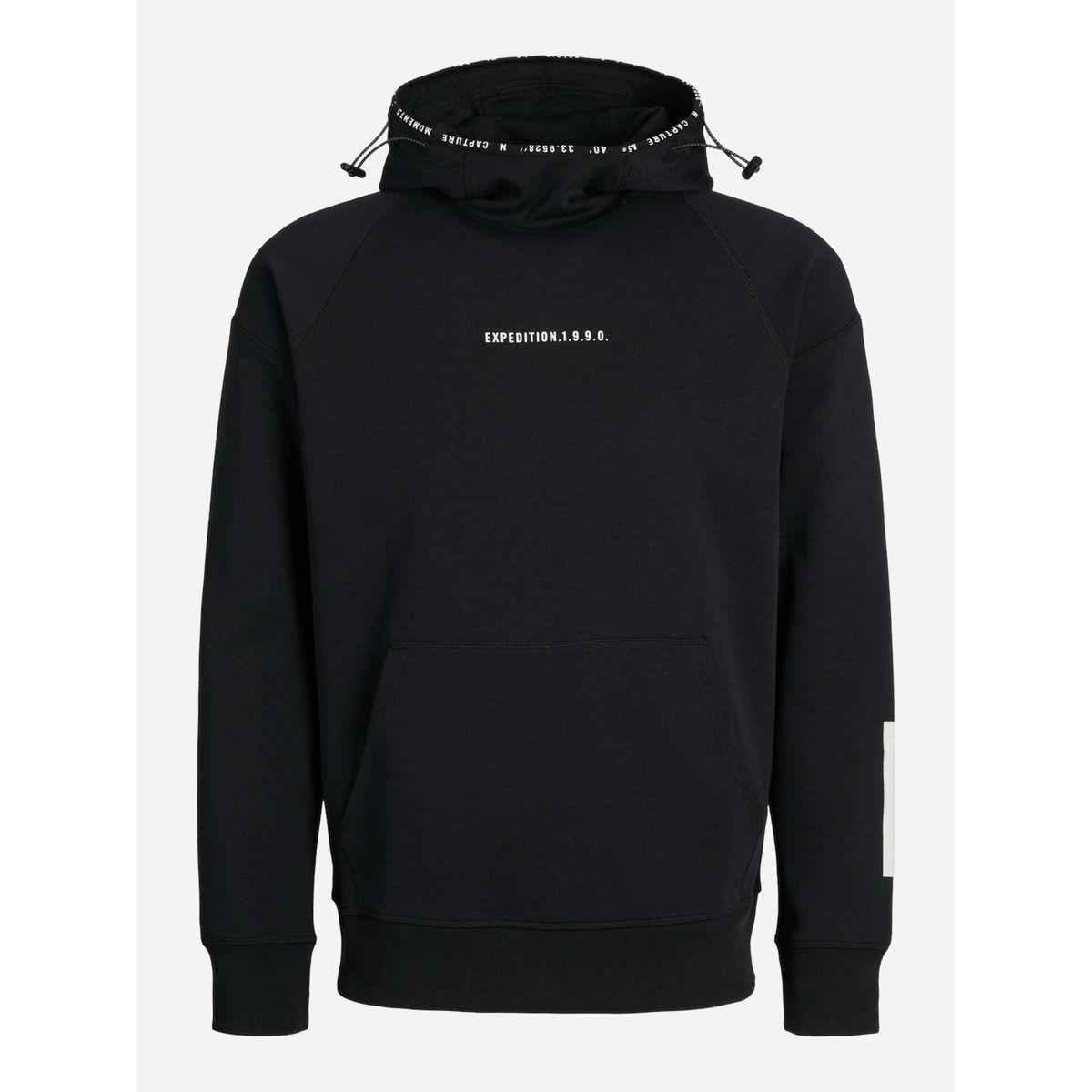 هودي بطبعة كتابة صغيرة مع أربطة-men-winterwear-hoodiesandsweatshirts-image-1