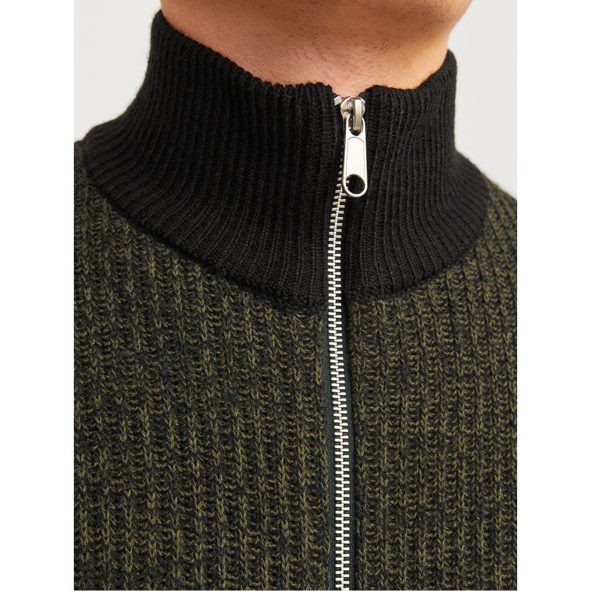 REBEL High Neck Full Zip Knitted Cardigan-men-clothing-sweatersandpullovers-image-5
