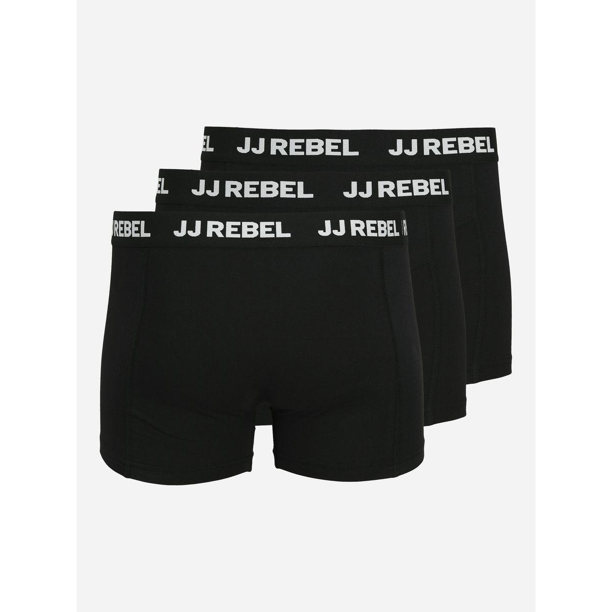 REBEL Pack of 3 - Logo Detail Trunks-men-clothing-innerwear-underwear-image-4