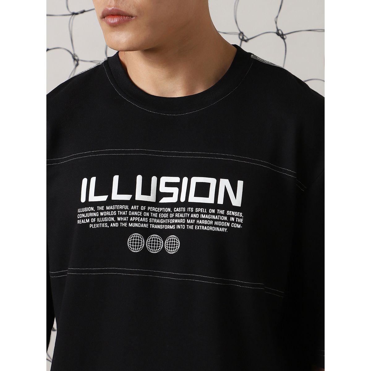 تيشيرت فضفاض مطبع بطبعة جرافيك هابر هولم × ستايلي-men-clothing-tshirtsandpolos-tshirts-image-3