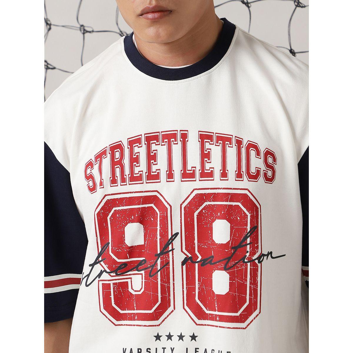 تيشيرت فضفاض بنمط كتل الالوان وطبعة فارسيتي هابر هولم × ستايلي-men-clothing-tshirtsandpolos-tshirts-image-2