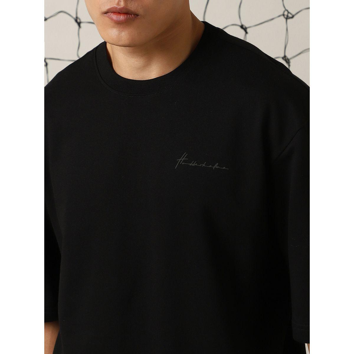تيشيرت فضفاض بياقة دائرية وأكمام قصيرة هابر هولم × ستايلي-men-clothing-tshirtsandpolos-tshirts-image-2