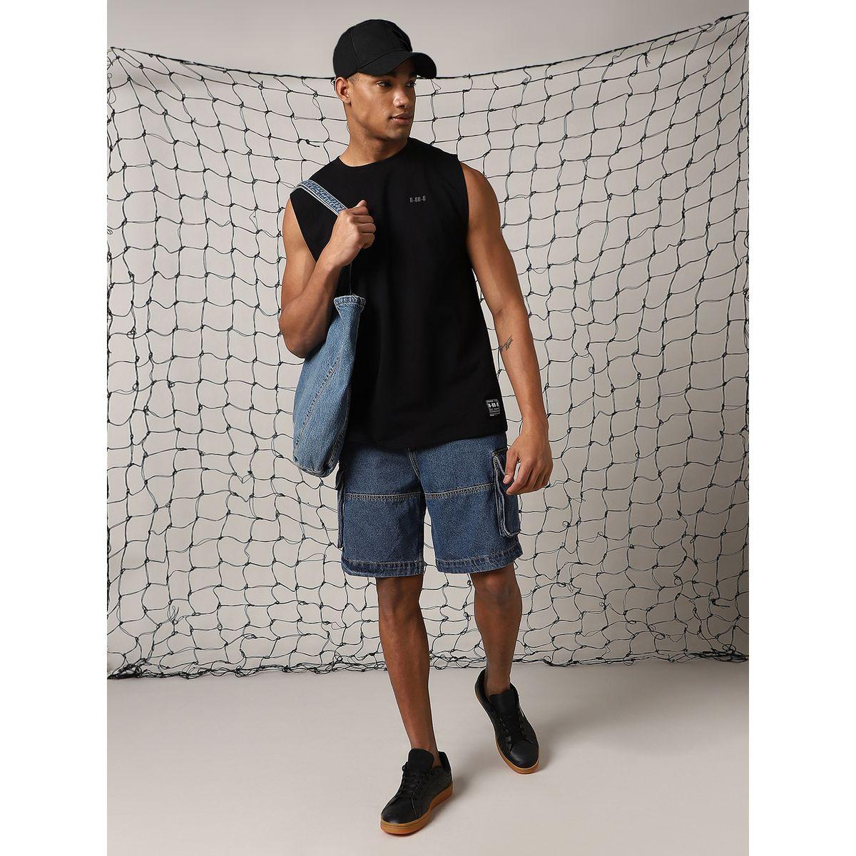 تيشيرت كت بقصة فضفاضة وياقة دائرية هابر هولم × ستايلي-men-clothing-tshirtsandpolos-tshirts-image-4