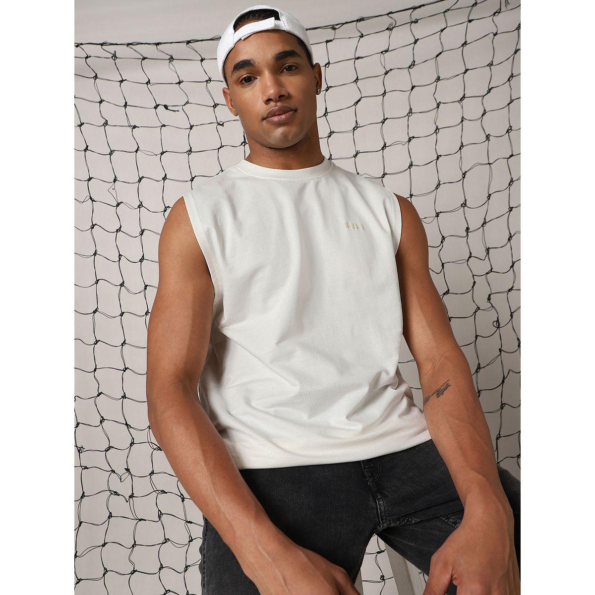 Hubberholme X Styli  Round Neck Cotton Oversized Sleeveless T-Shirt-men-clothing-tshirtsandpolos-tshirts-image-1