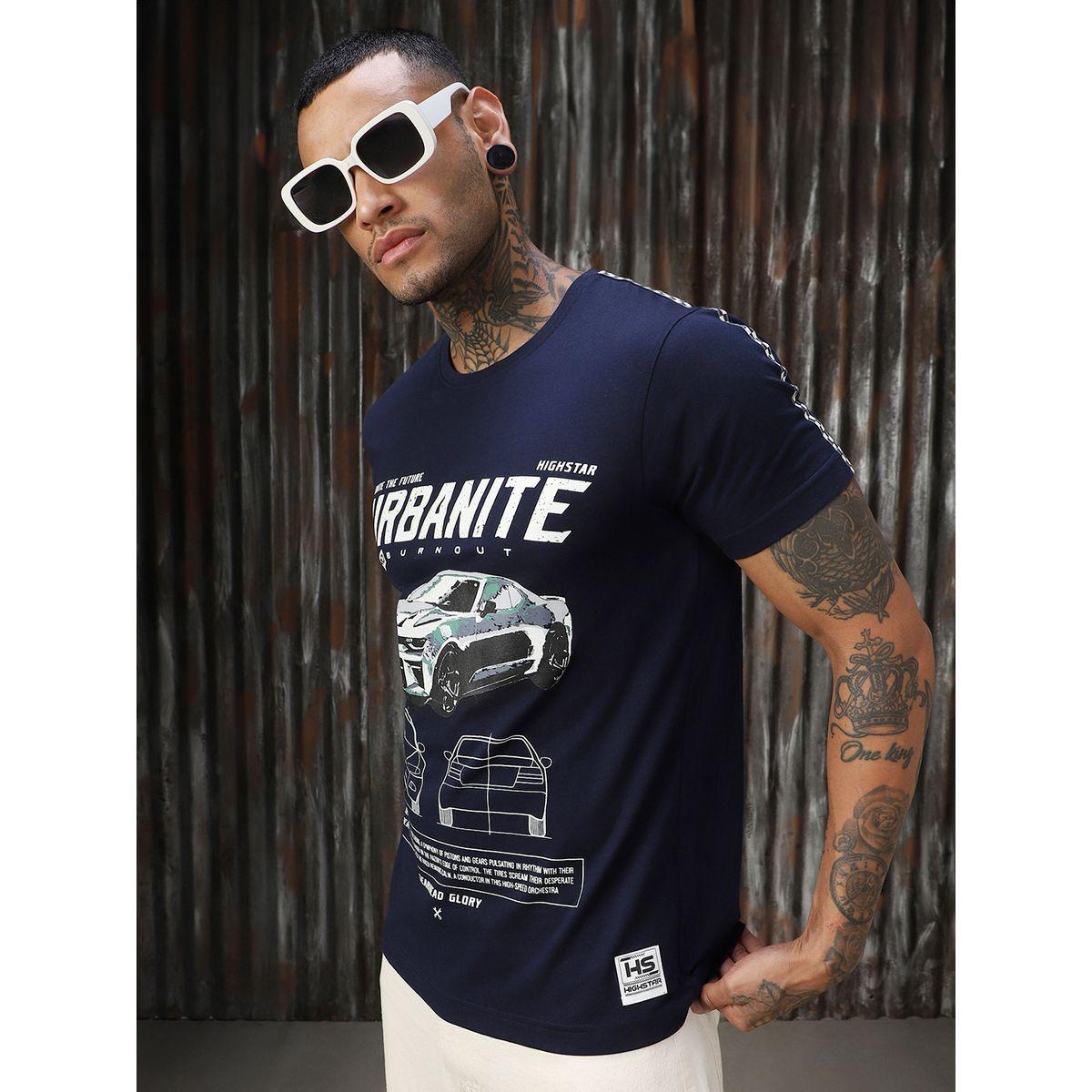 تيشيرت بقصة عادية وطبعة جرافيك هاي ستار × ستايلي-men-clothing-tshirtsandpolos-tshirts-image-1